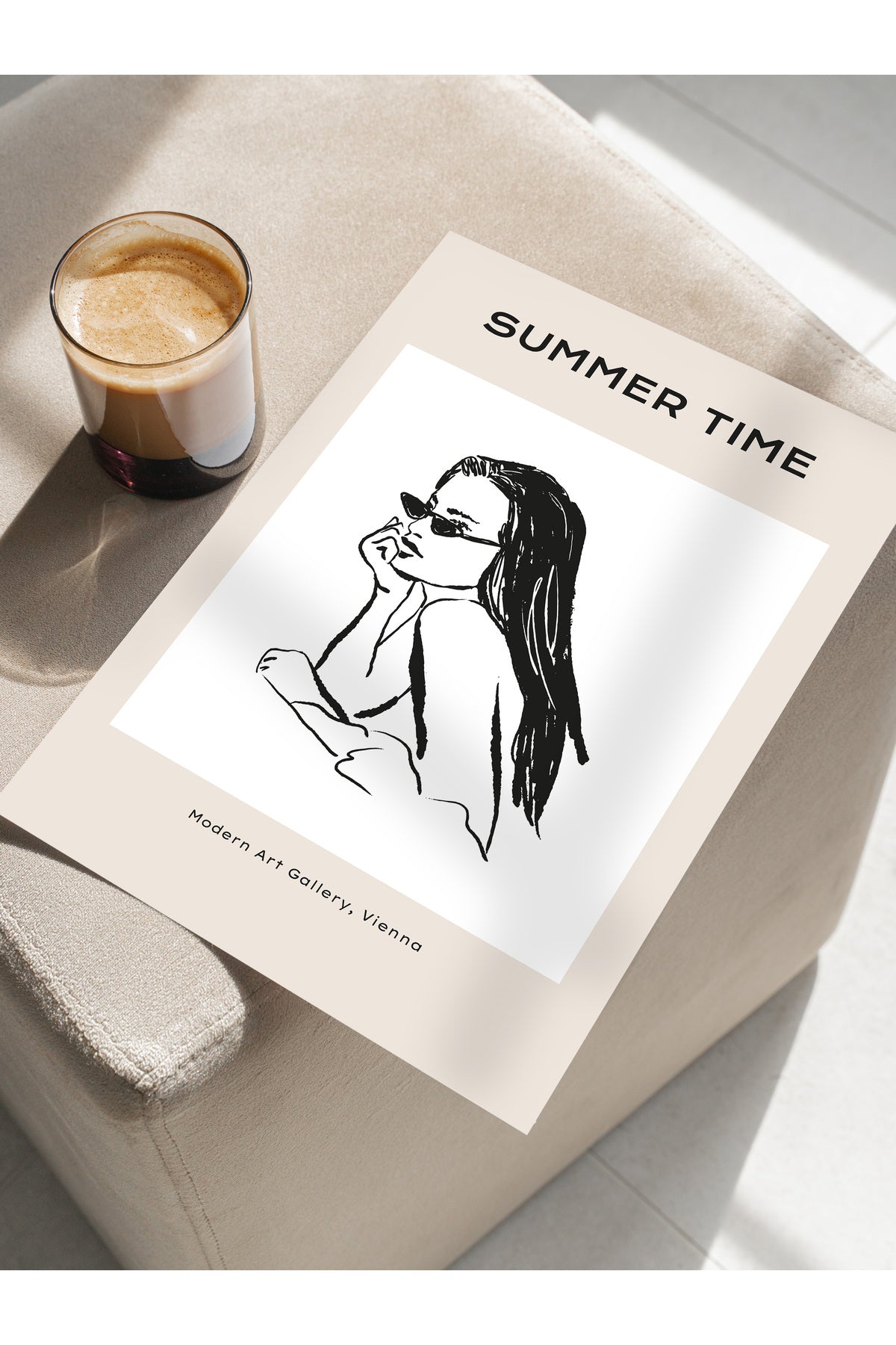 Gezi Çizim Temalı Duvar Posteri, Estetik Çerçevesiz Poster - Yatak Odası, Salon, Mutfak Duvar Dekoru