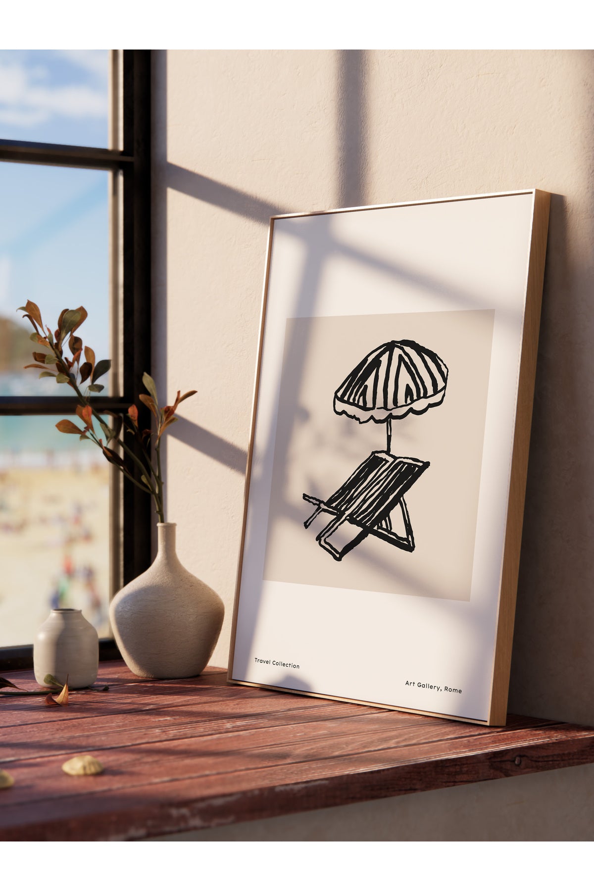 Gezi Çizim Temalı Duvar Posteri, Estetik Çerçevesiz Poster - Yatak Odası, Salon, Mutfak Duvar Dekoru