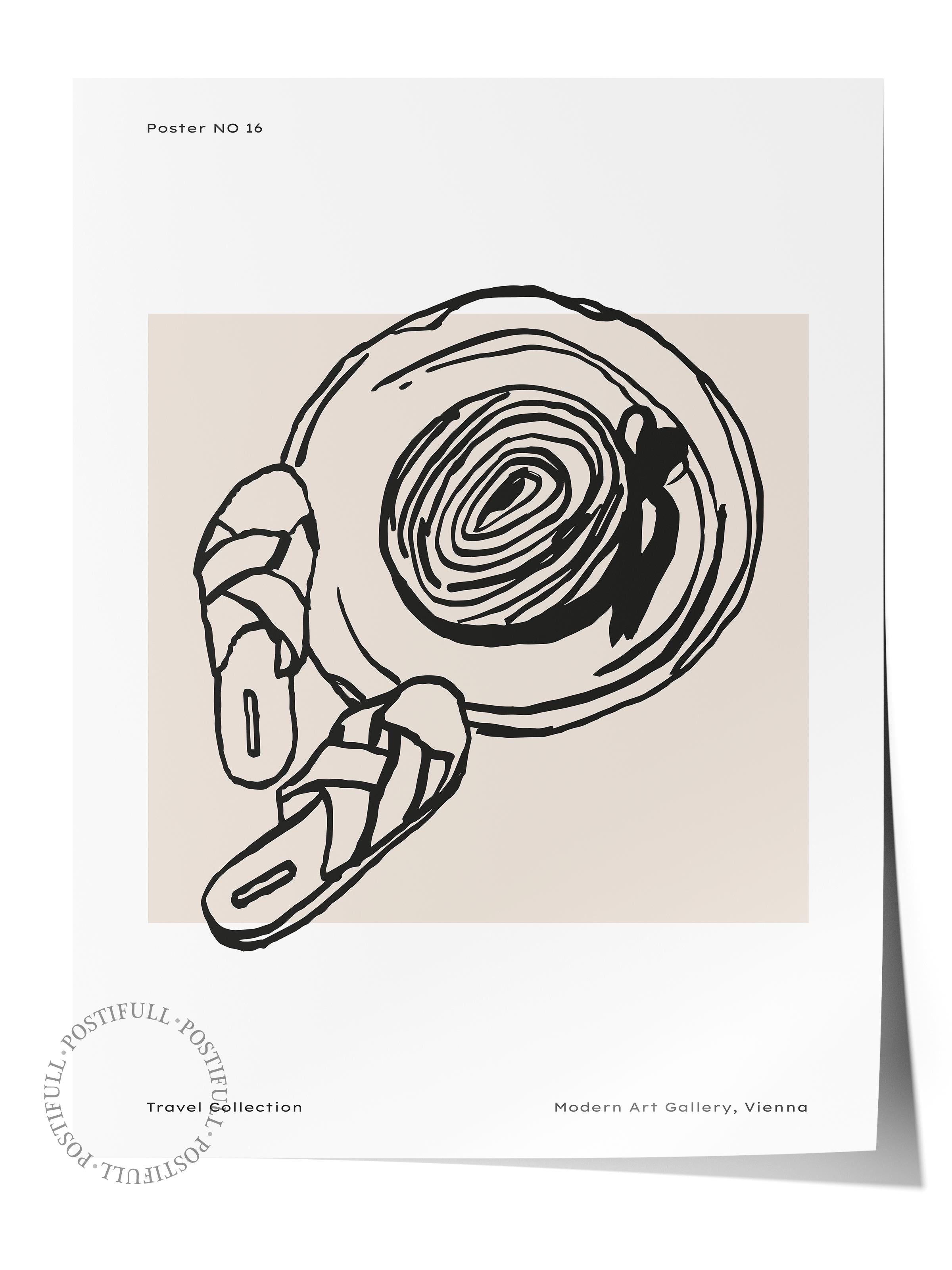 Gezi Çizim Temalı Duvar Posteri, Estetik Çerçevesiz Poster - Yatak Odası, Salon, Mutfak Duvar Dekoru