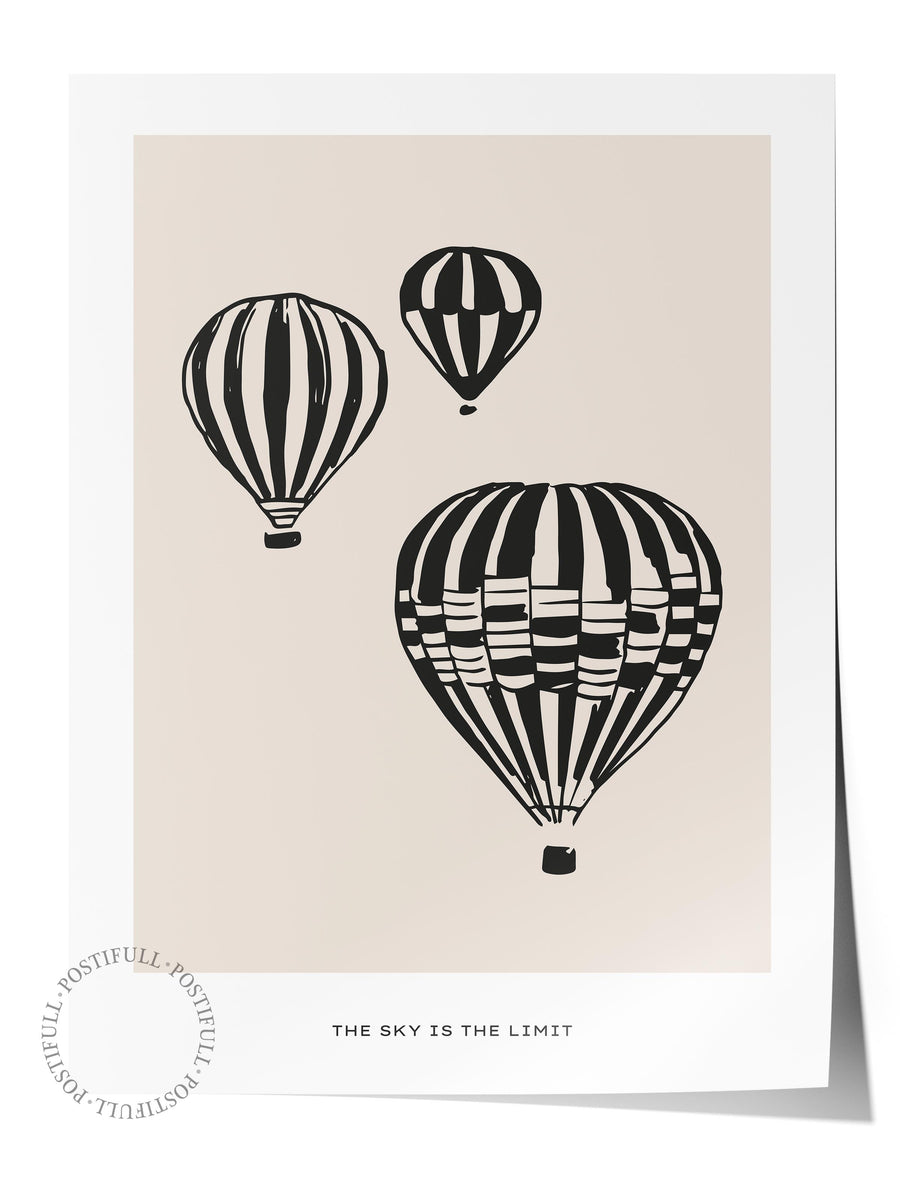 The sky is the limit Minimalist Yaz Çerçevesiz Poster