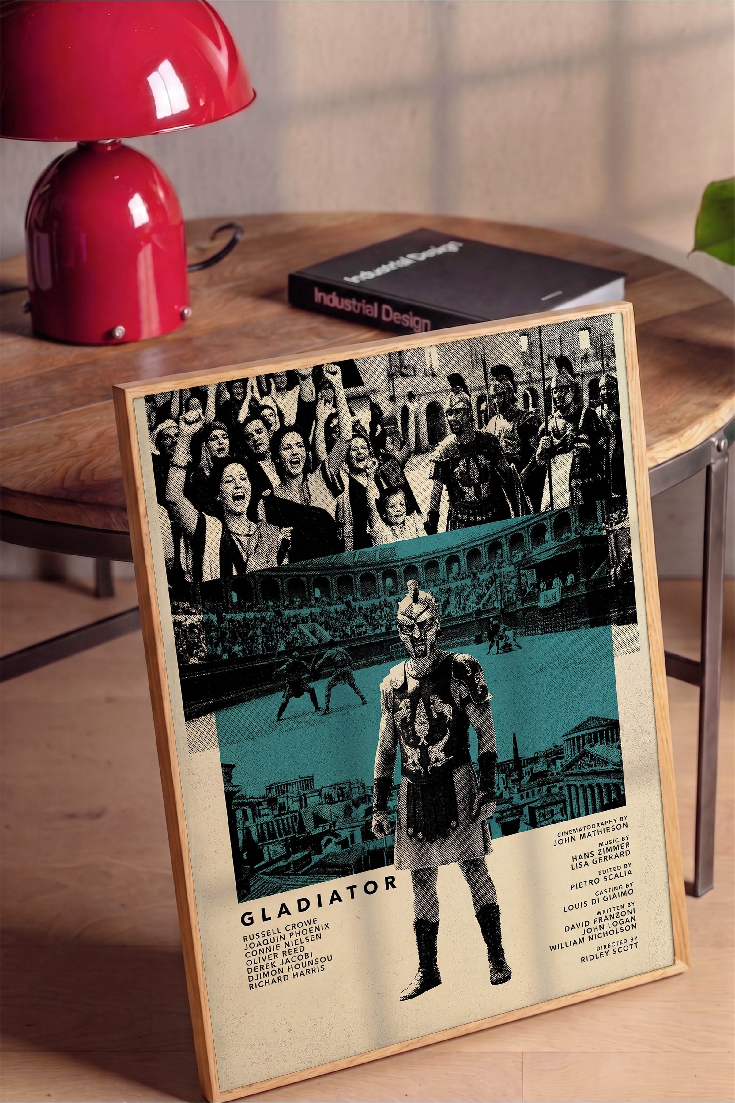 Gladiator Ahşap Çerçeveli Poster, Sinema ve Dizi Tablo, Film Dizi Afişleri NO:112803