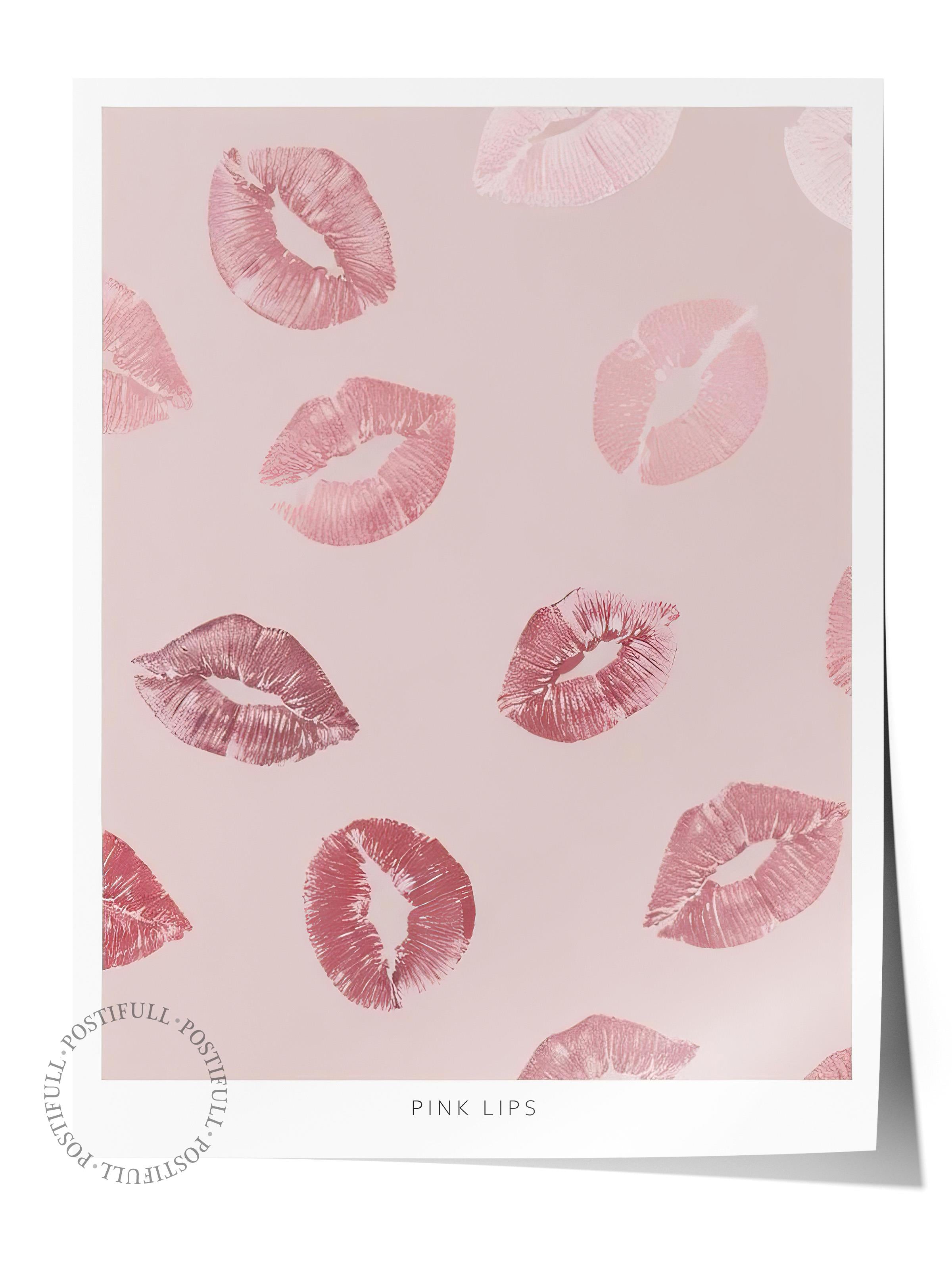 Glossy Lips Poster, Çerçevesiz Duvar Posteri, Dikey Duvar Tablosu Comfort Serisi NO:108382