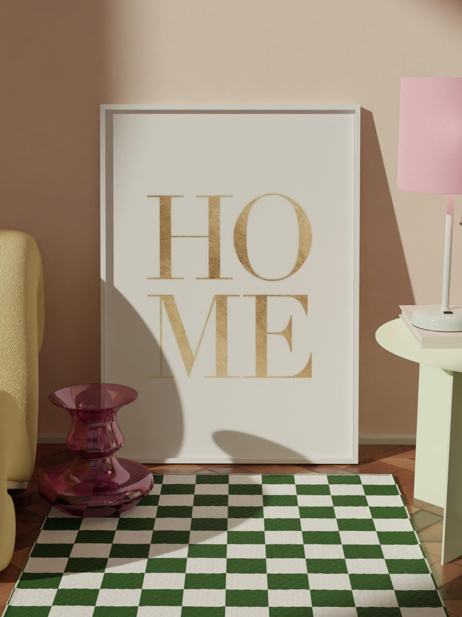 HOME Poster – Beyaz Çerçeveli Tablo