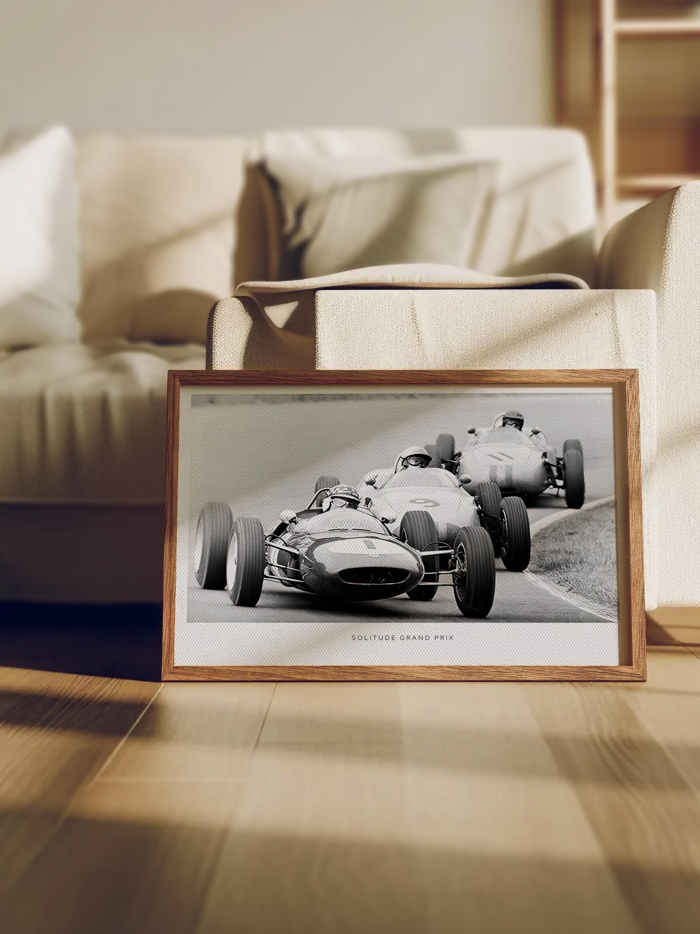 Grand Prix Vintage Çerçeveli Tablo, Beyaz Çerçeve ve Poster, Duvar Tablosu Comfort Serisi NO:108389