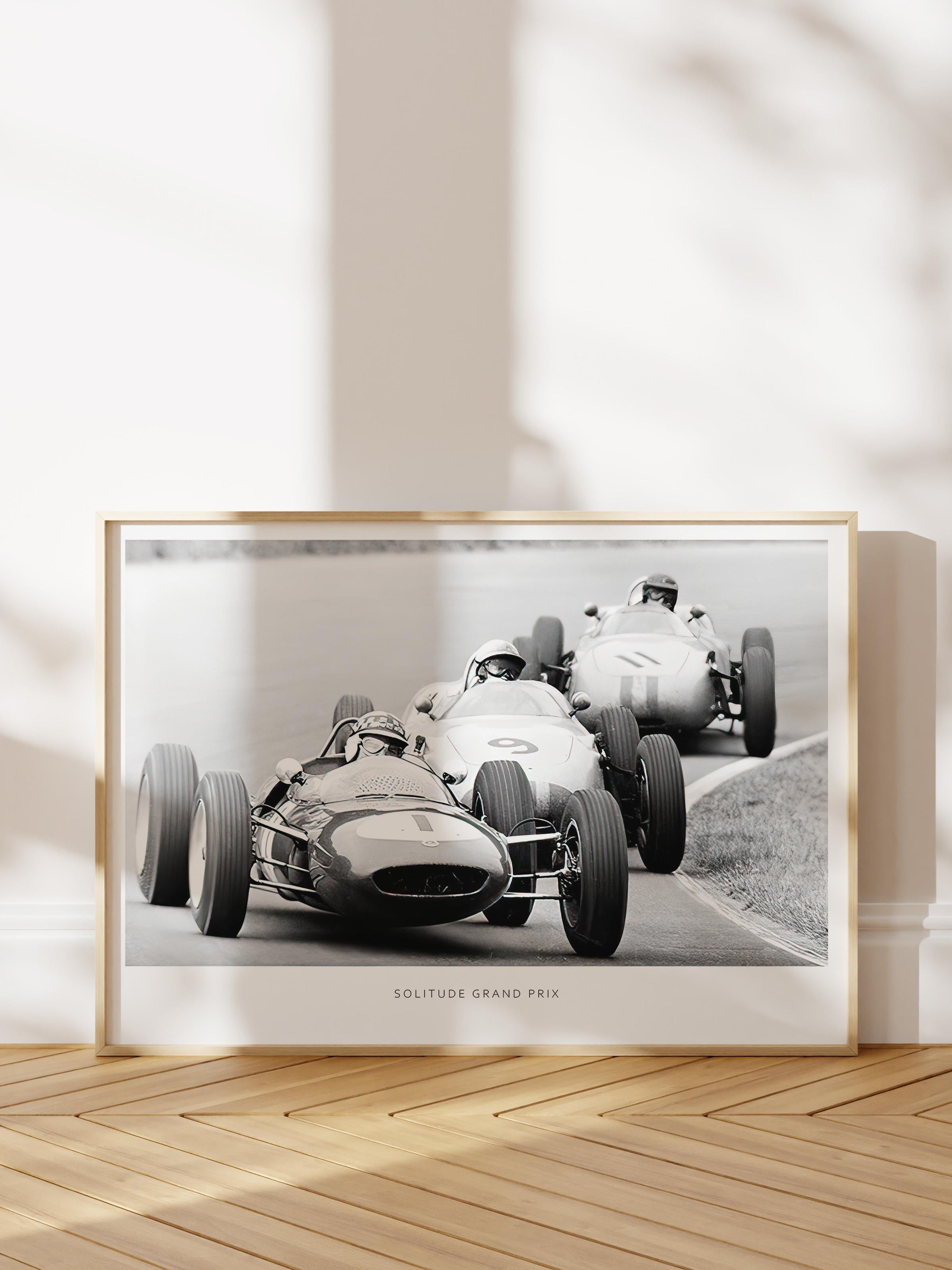 Grand Prix Vintage Poster, Çerçevesiz Duvar Posteri, Yatay Duvar Tablosu Comfort Serisi NO:108389
