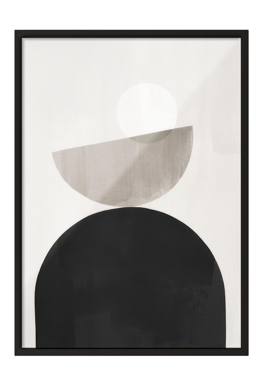 Graphic Shapes No4 Çerçeveli Tablo, Siyah Çerçeve ve Poster, Duvar Tablosu Comfort Serisi NO:108459