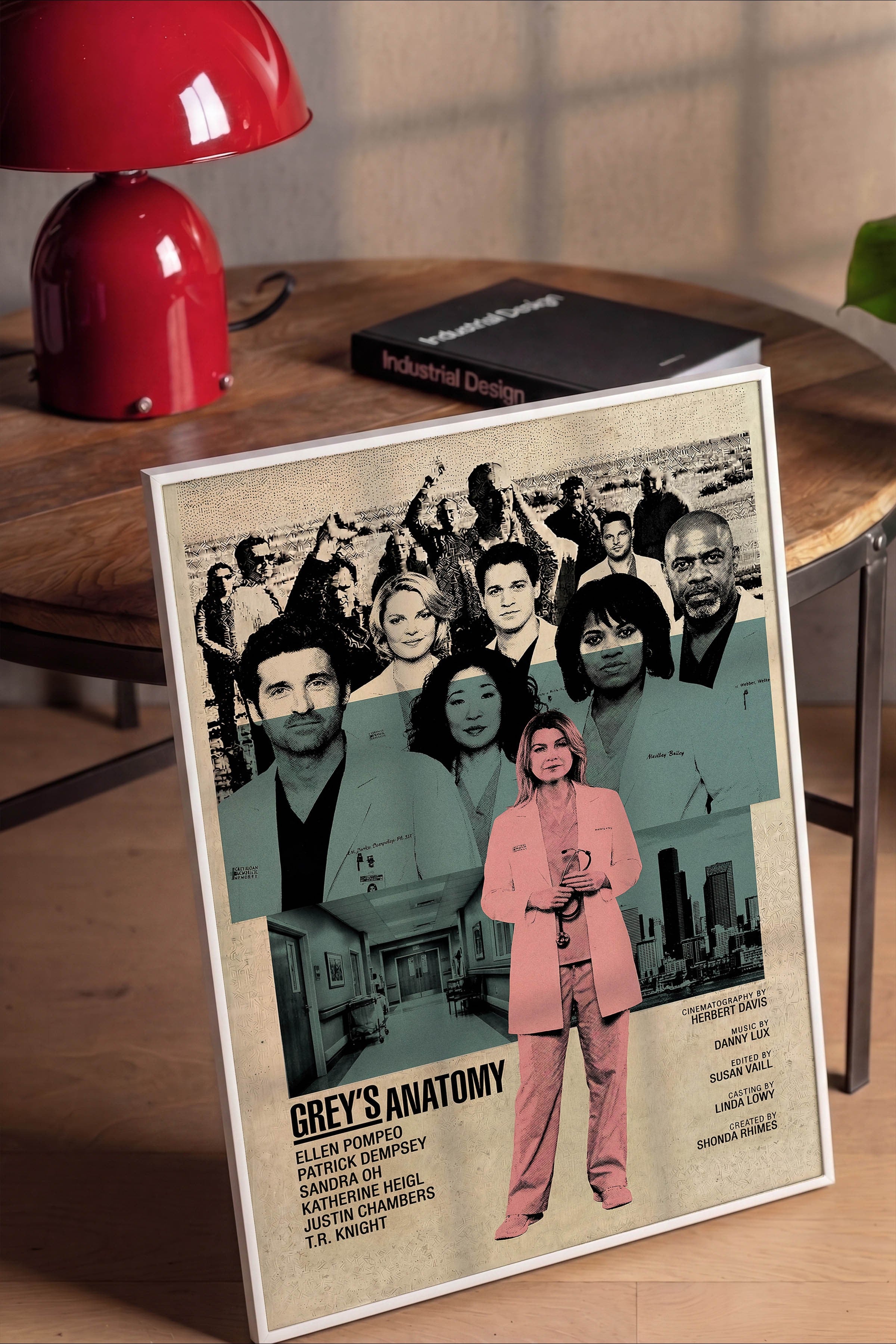 Grey’s Anatomy Beyaz Çerçeveli Poster, Sinema ve Dizi Tablo, Film Dizi Afişleri NO:112771