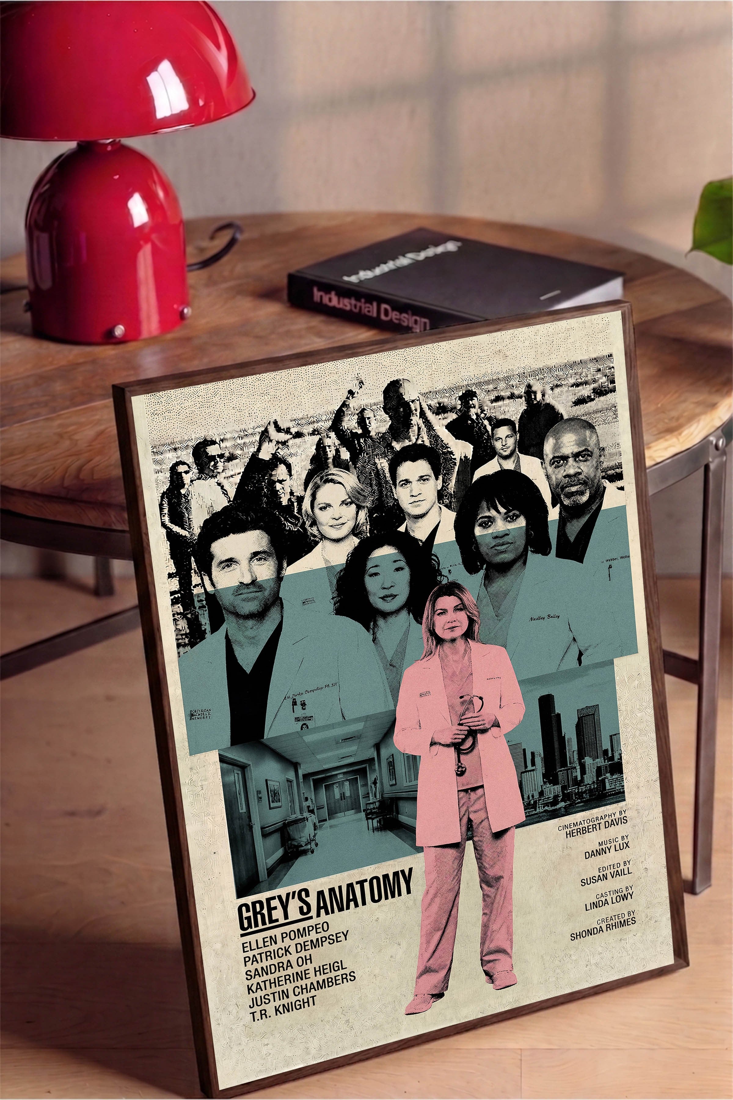Grey’s Anatomy Kahverengi Çerçeveli Poster, Sinema ve Dizi Tablo, Film Dizi Afişleri NO:112771