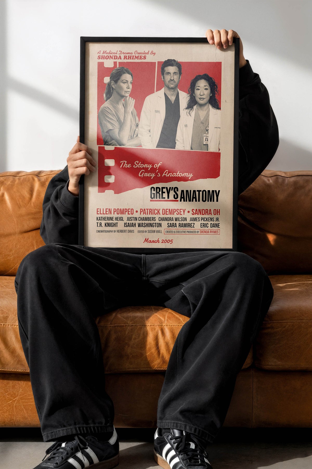 Grey’s Anatomy Siyah Çerçeveli Poster, Sinema ve Dizi Tablo, Film Dizi Afişleri NO:112848
