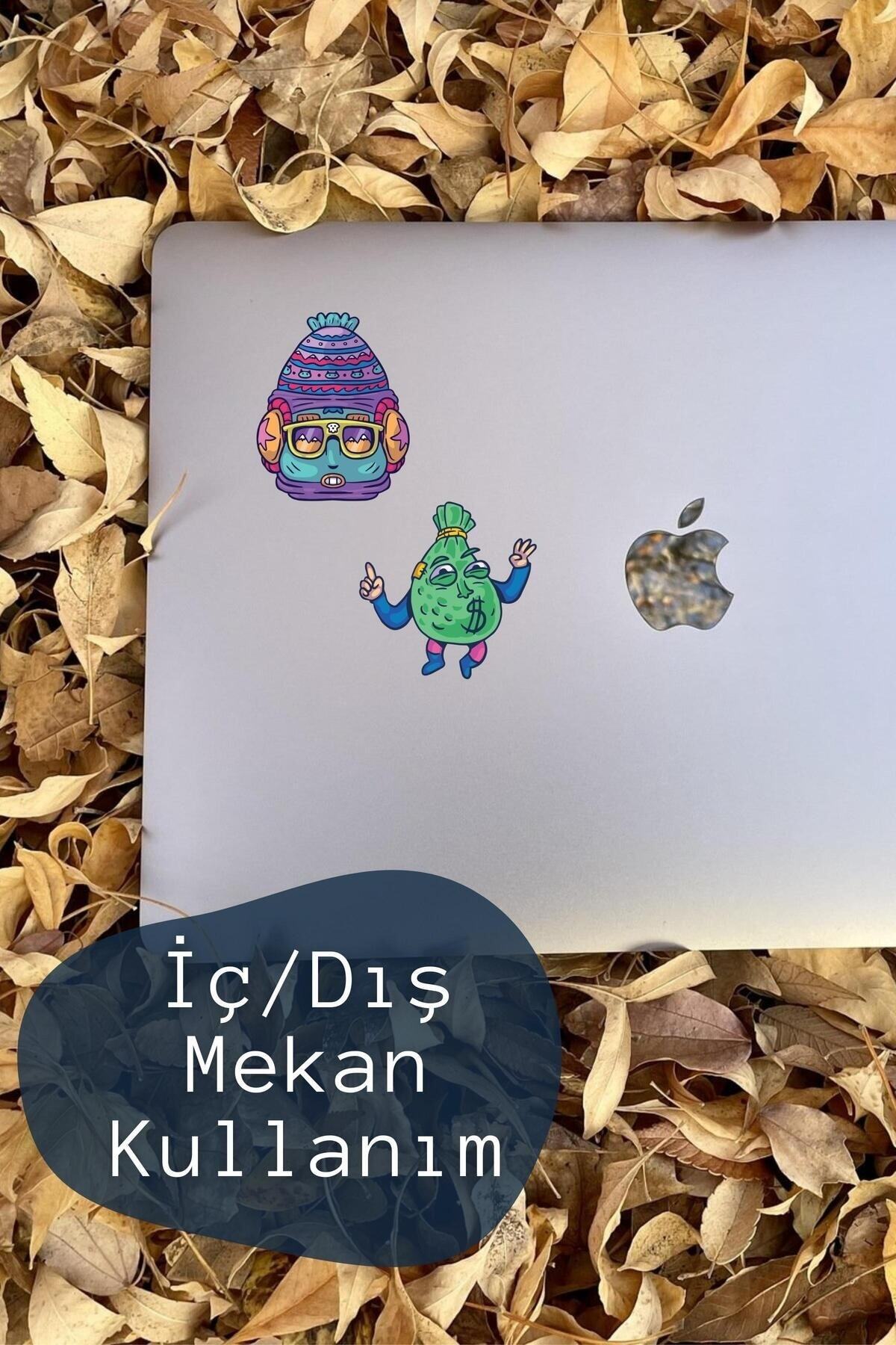 Grunge Temalı Sticker Seti - 9 Adet Etiket Seti- Telefon, Tablet, Defter Laptop Uyumlu Etiket