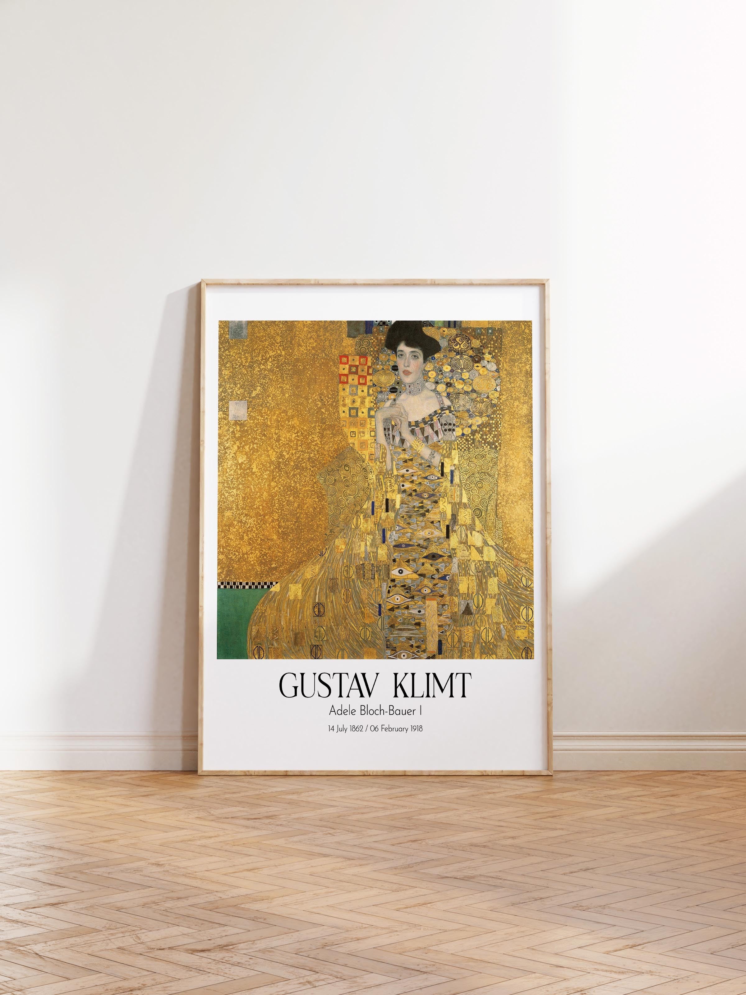 Gustav Klimt - Adele Bloch-Bauer I, Ahşap Çerçeveli Tablo, Sanat Serisi NO:111986