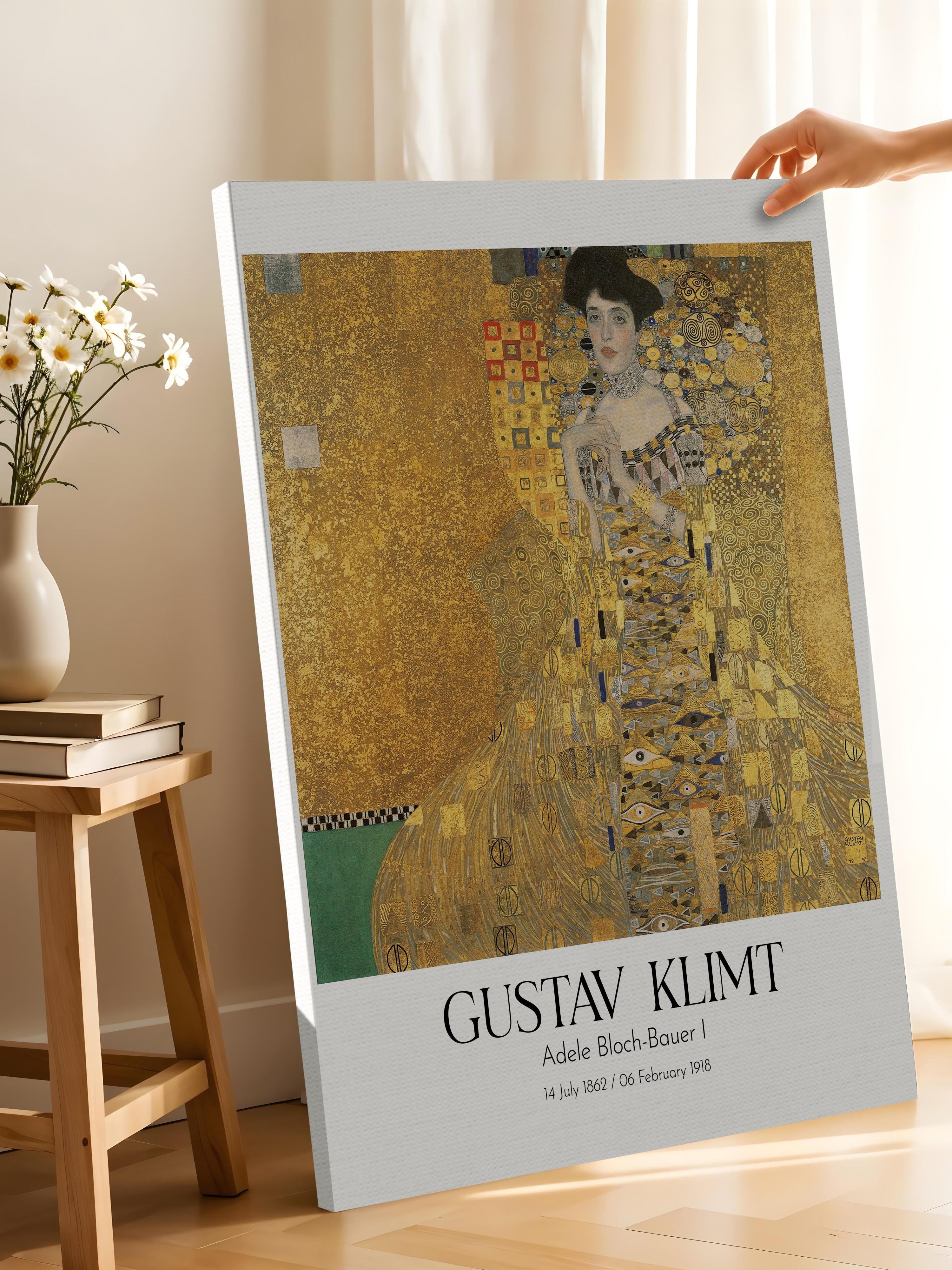 Gustav Klimt - Adele Bloch-Bauer I, Kanvas Tablo, Sanat Serisi NO:111986