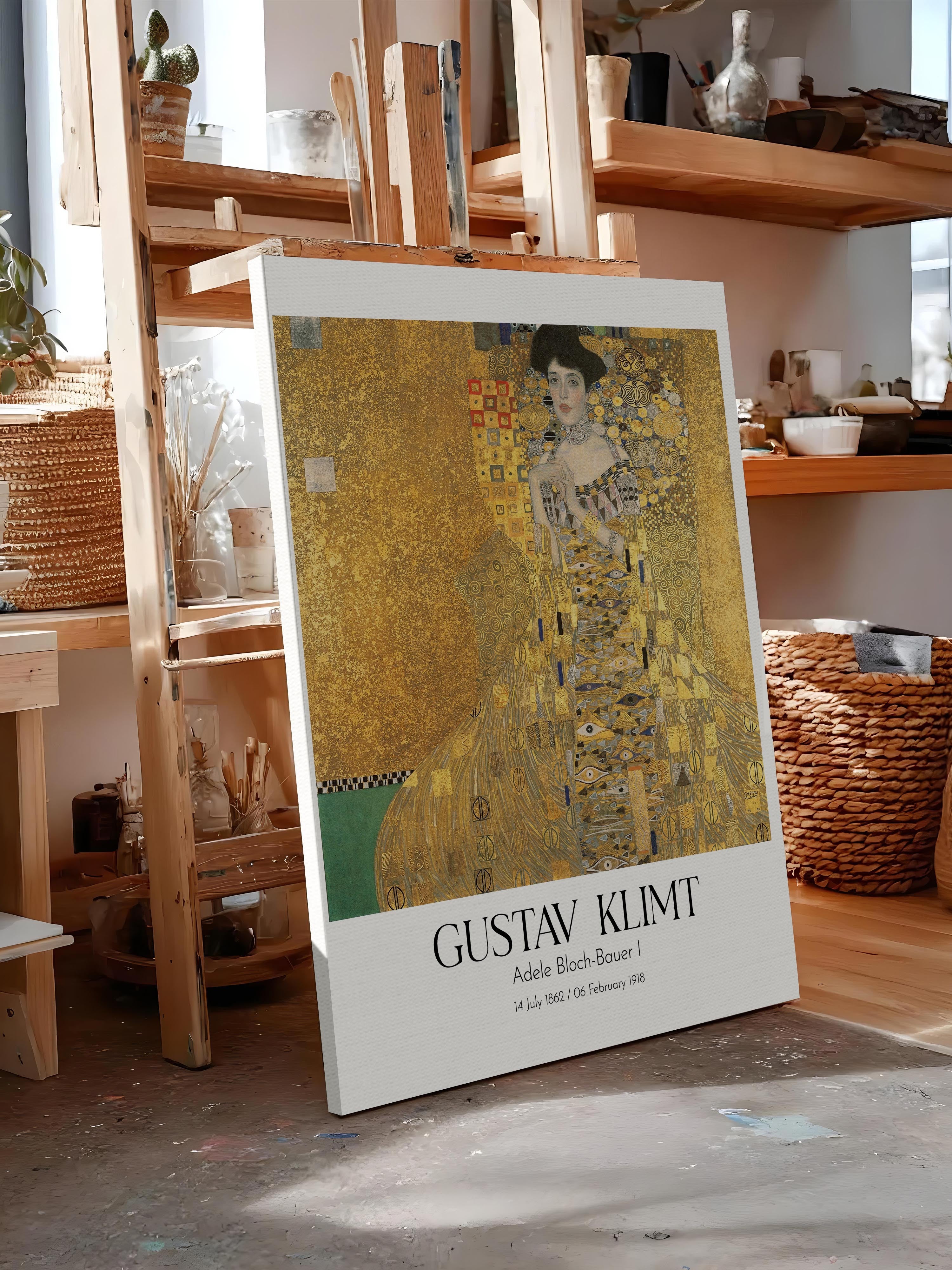 Gustav Klimt - Adele Bloch-Bauer I, Kanvas Tablo, Sanat Serisi NO:111986