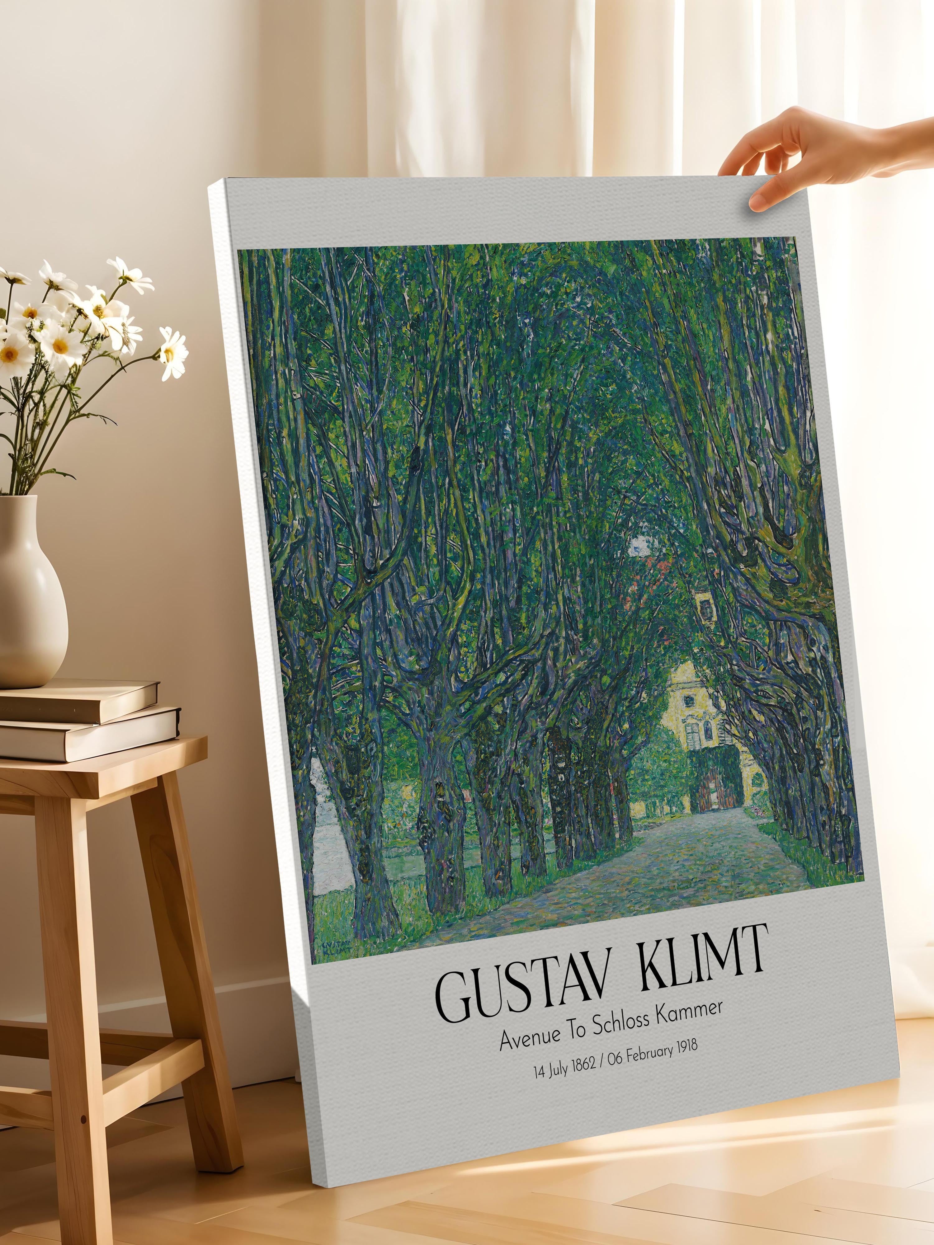 Gustav Klimt - Avenue To Schloss Kammer, Kanvas Tablo, Sanat Serisi NO:111987