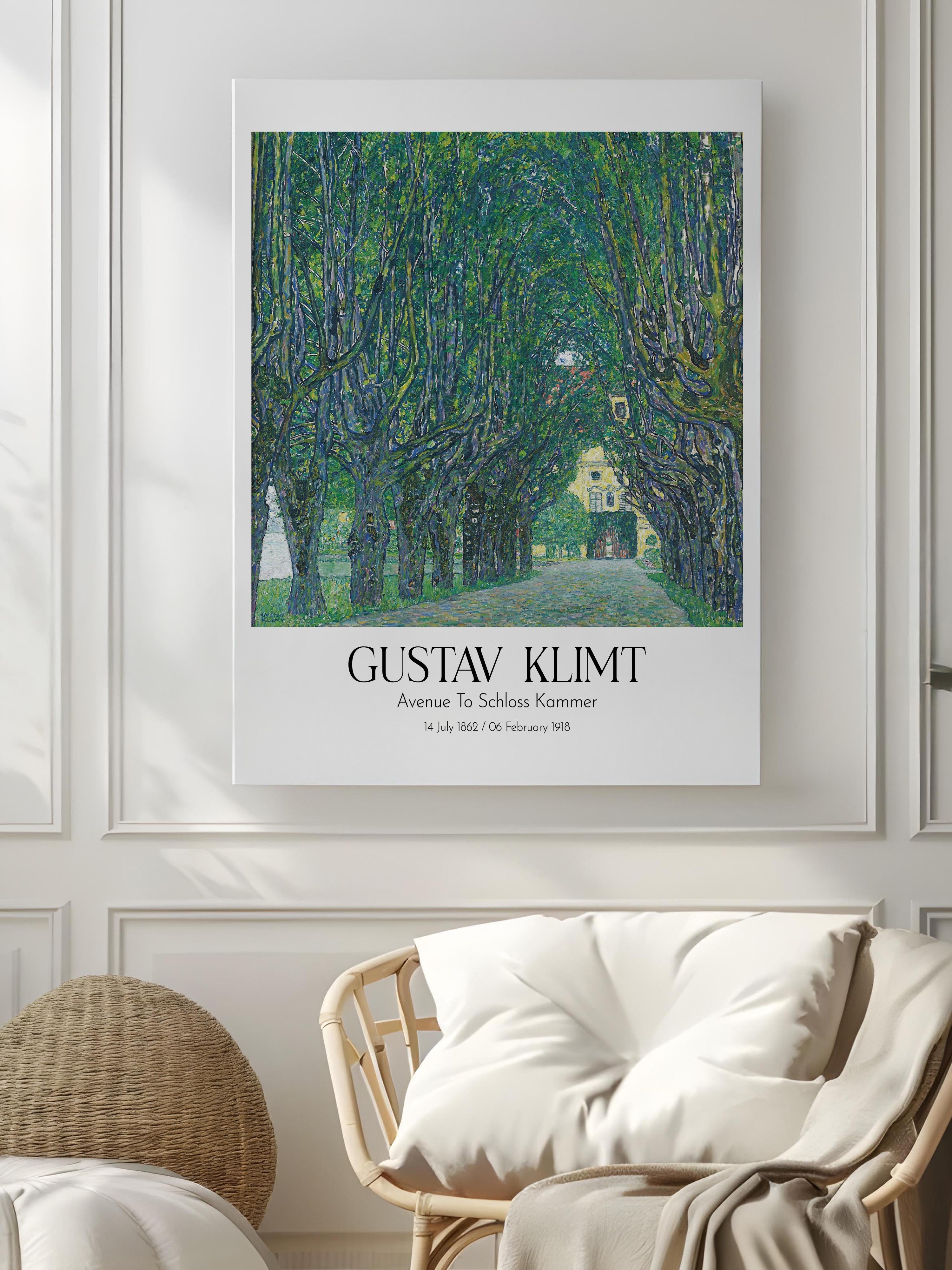 Gustav Klimt - Avenue To Schloss Kammer, Kanvas Tablo, Sanat Serisi NO:111987
