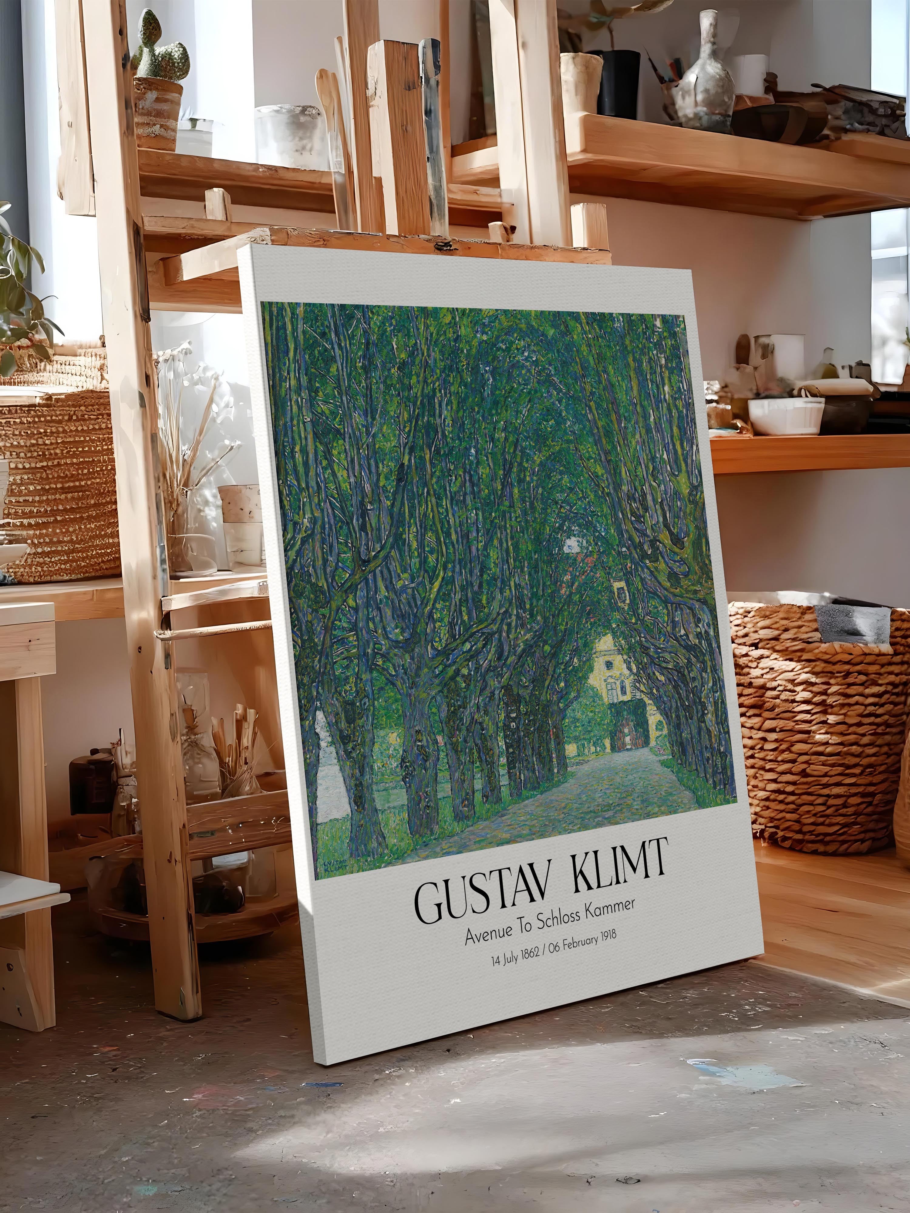 Gustav Klimt - Avenue To Schloss Kammer, Kanvas Tablo, Sanat Serisi NO:111987