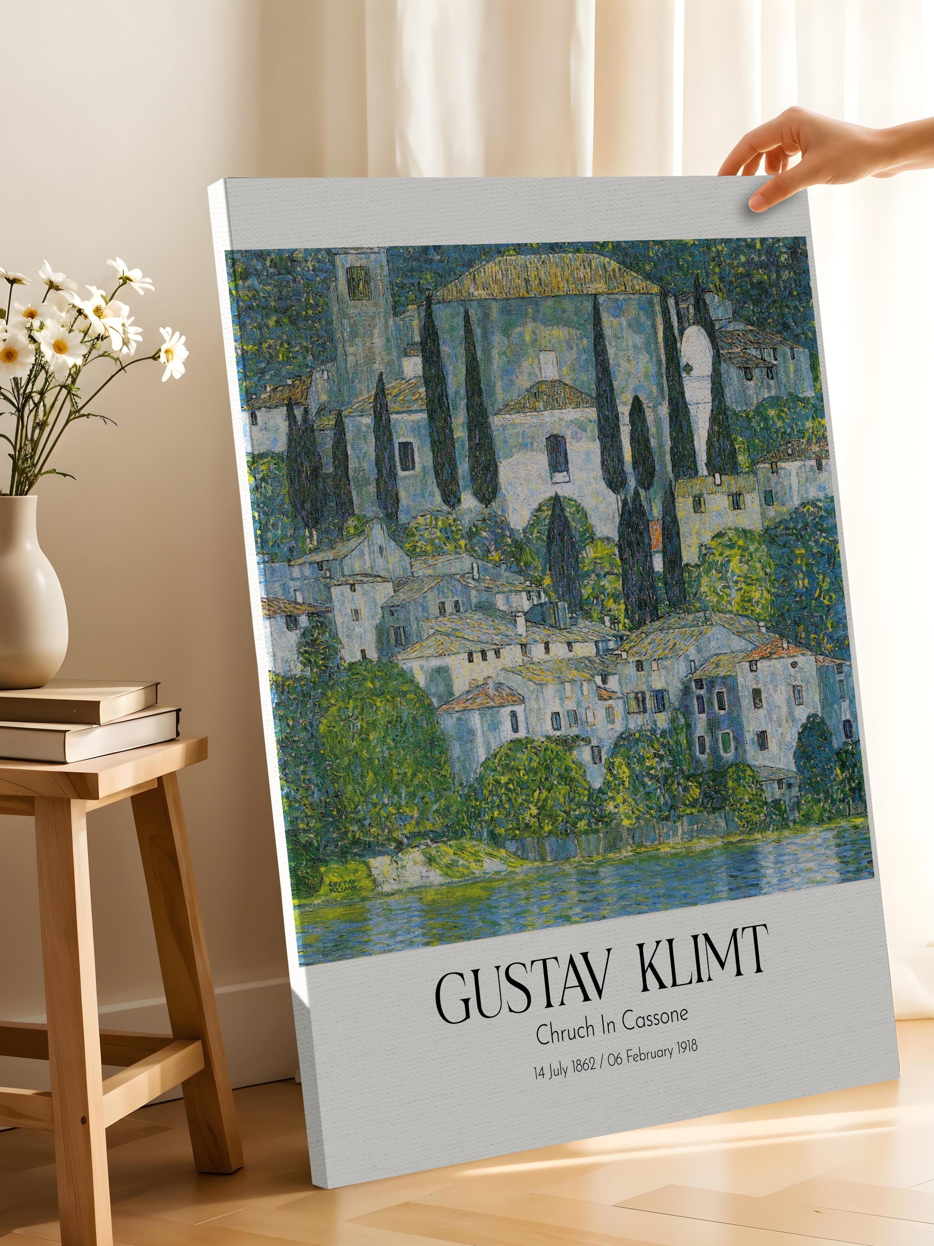 Gustav Klimt - Chruch In Cassone, Kanvas Tablo, Sanat Serisi NO:111989