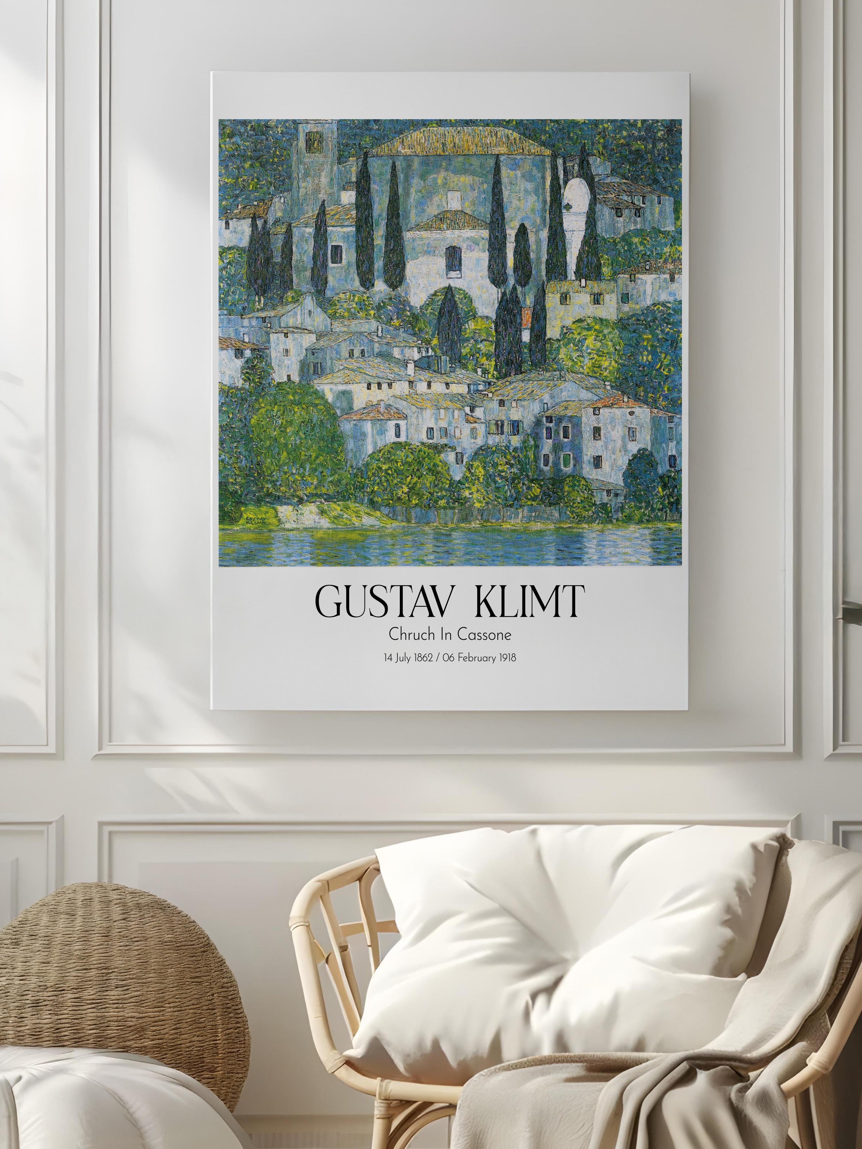 Gustav Klimt - Chruch In Cassone, Kanvas Tablo, Sanat Serisi NO:111989