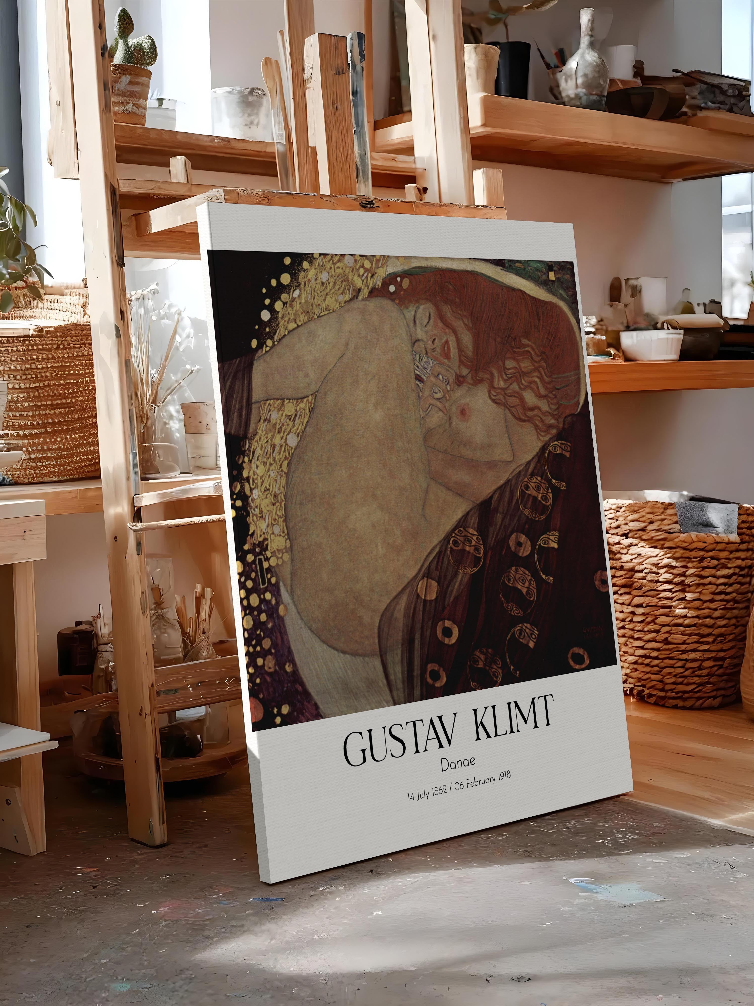 Gustav Klimt - Danae, Kanvas Tablo, Sanat Serisi NO:111990