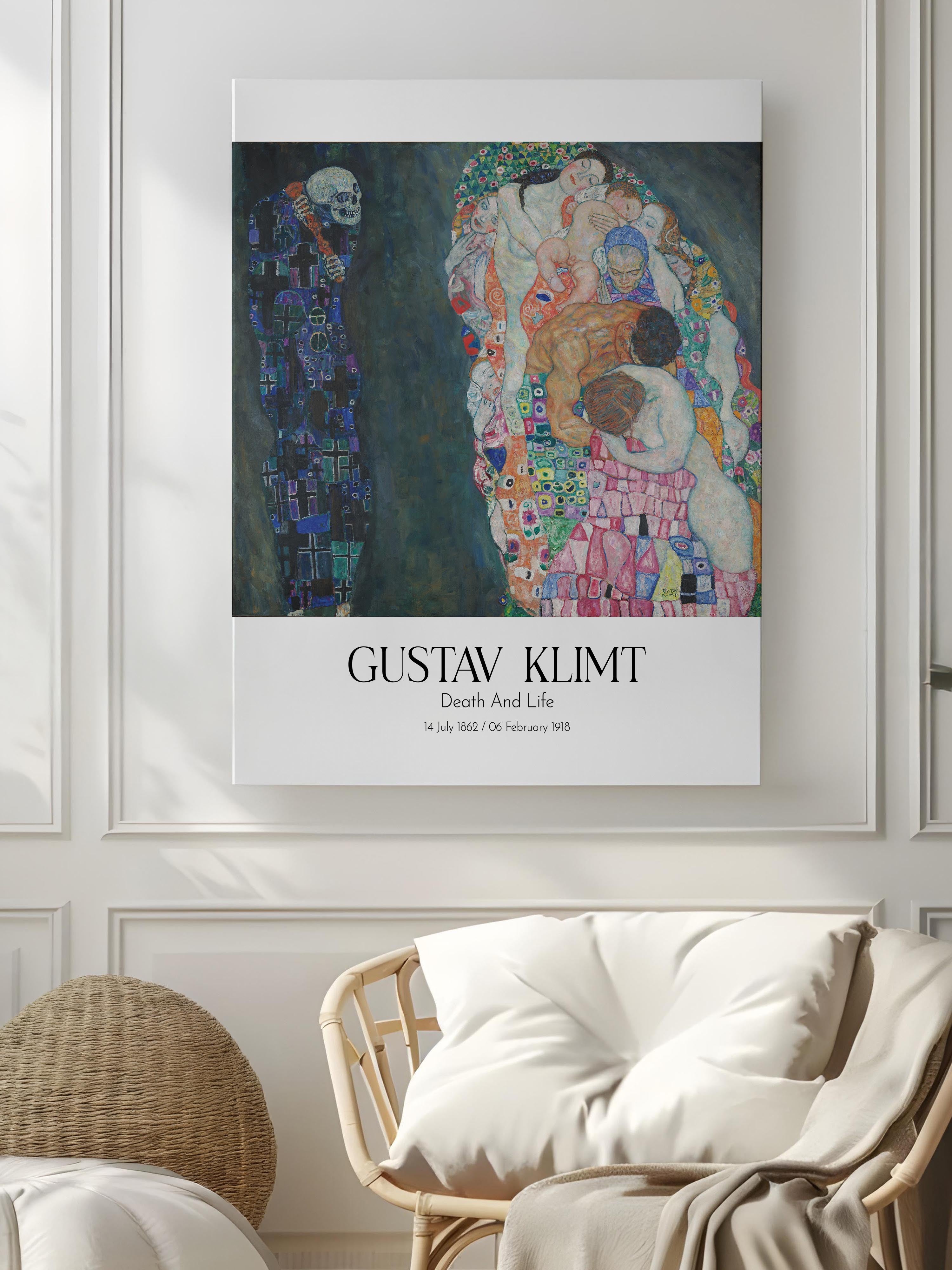 Gustav Klimt - Death And Life, Kanvas Tablo, Sanat Serisi NO:111970