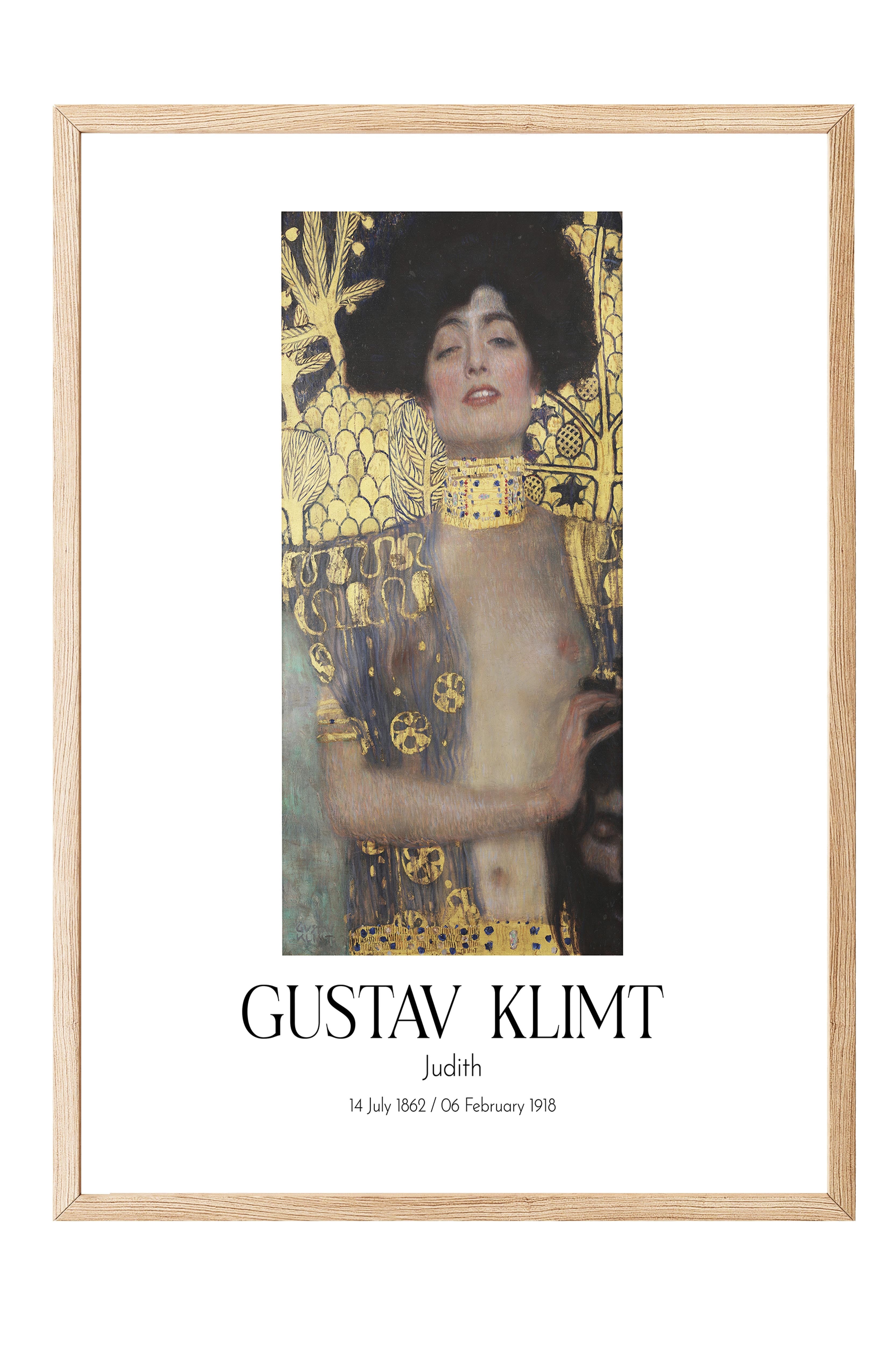 Gustav Klimt - Judith, Ahşap Çerçeveli Tablo, Sanat Serisi NO:111976