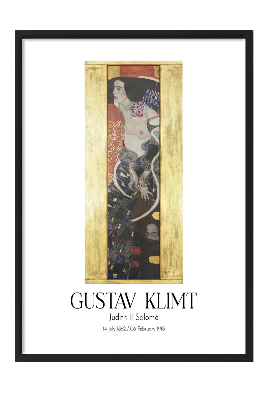 Gustav Klimt - Judith Iı Salomè, Siyah Çerçeveli Tablo, Sanat Serisi NO:111975