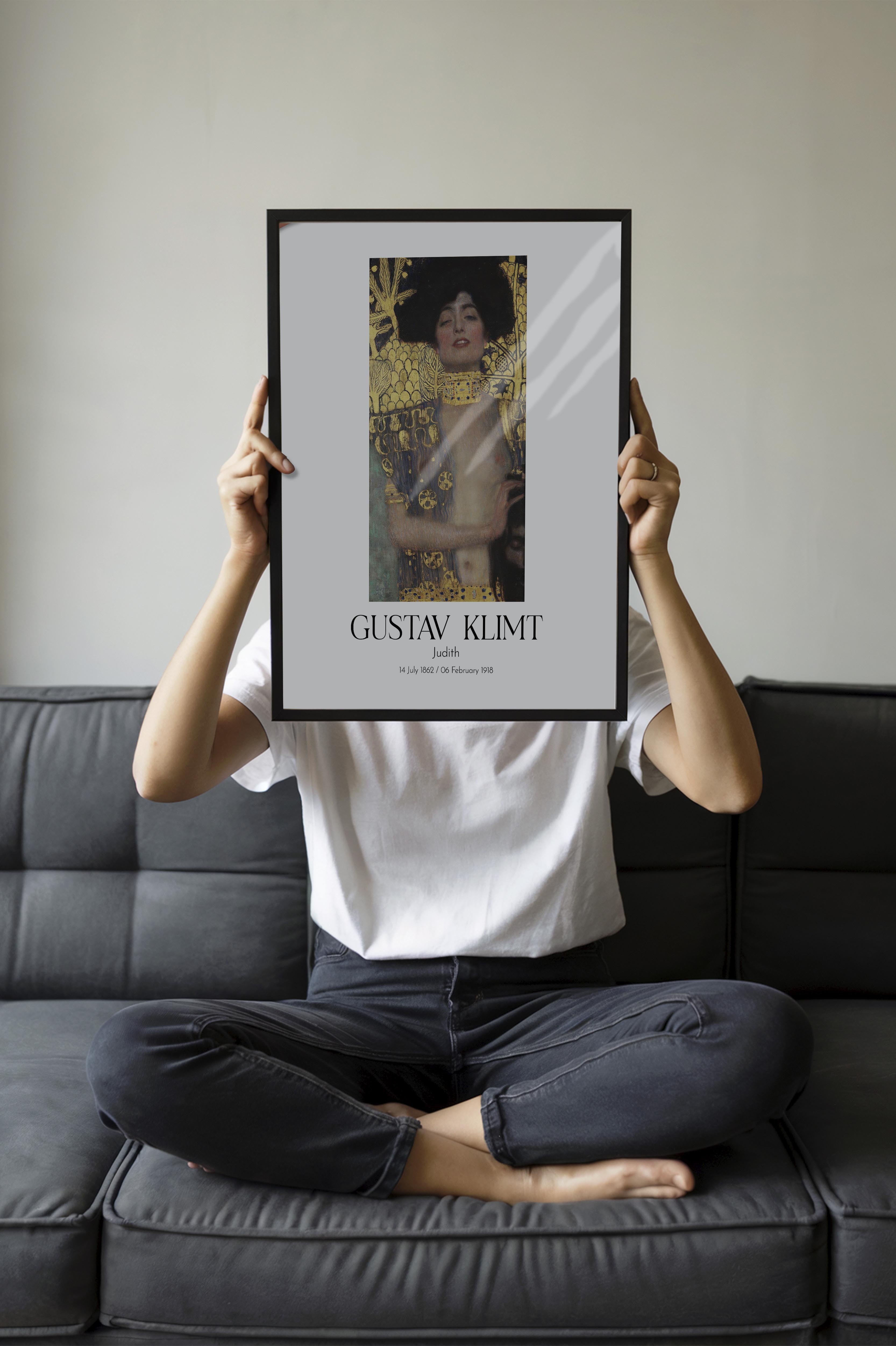 Gustav Klimt - Judith, Siyah Çerçeveli Tablo, Sanat Serisi NO:111976