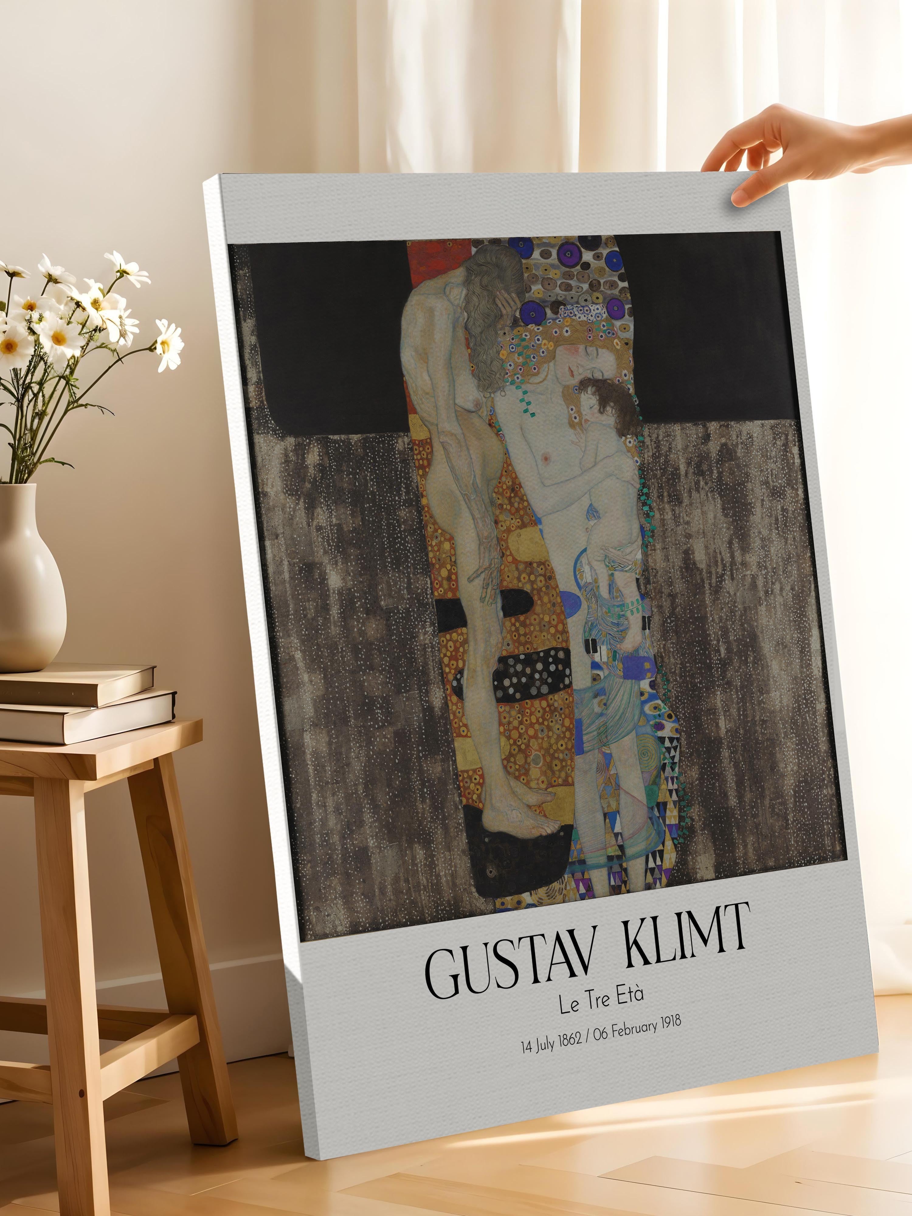 Gustav Klimt - Le Tre Età, Kanvas Tablo, Sanat Serisi NO:111995