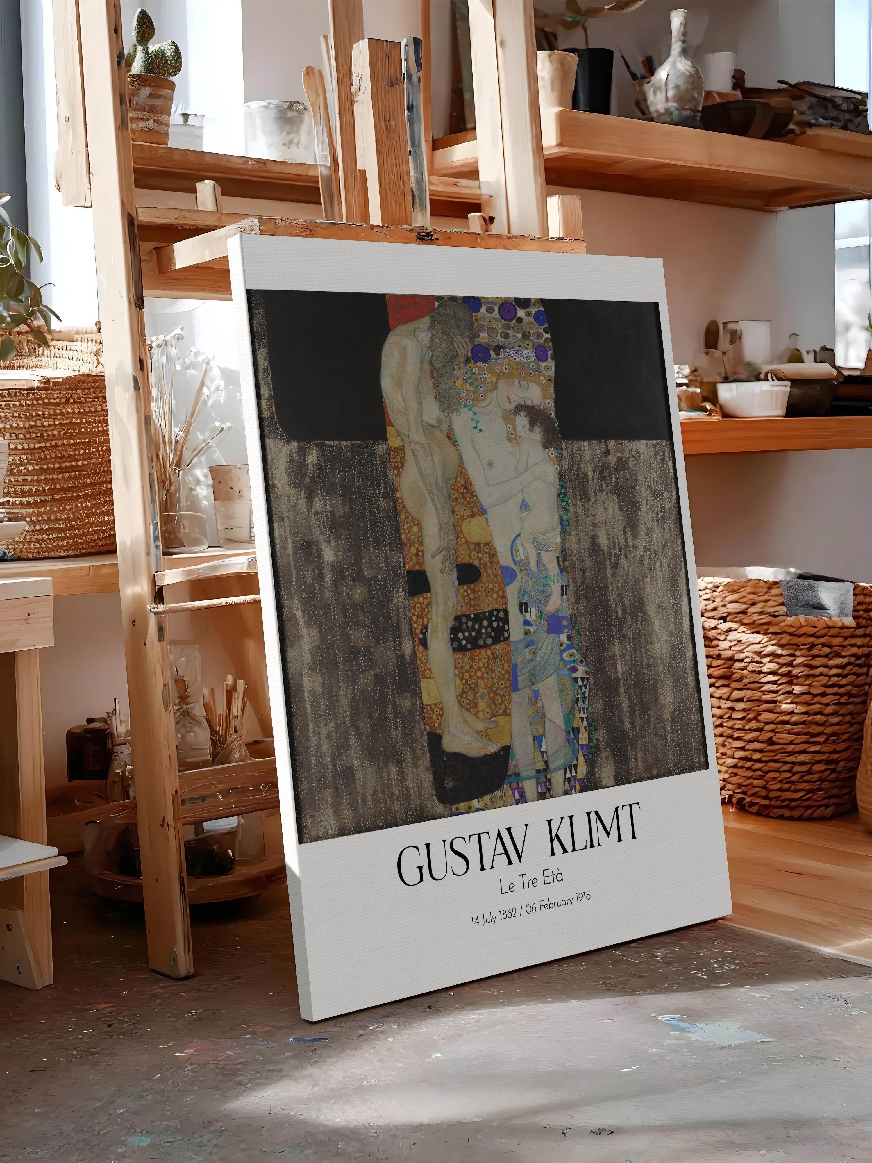 Gustav Klimt - Le Tre Età, Kanvas Tablo, Sanat Serisi NO:111995
