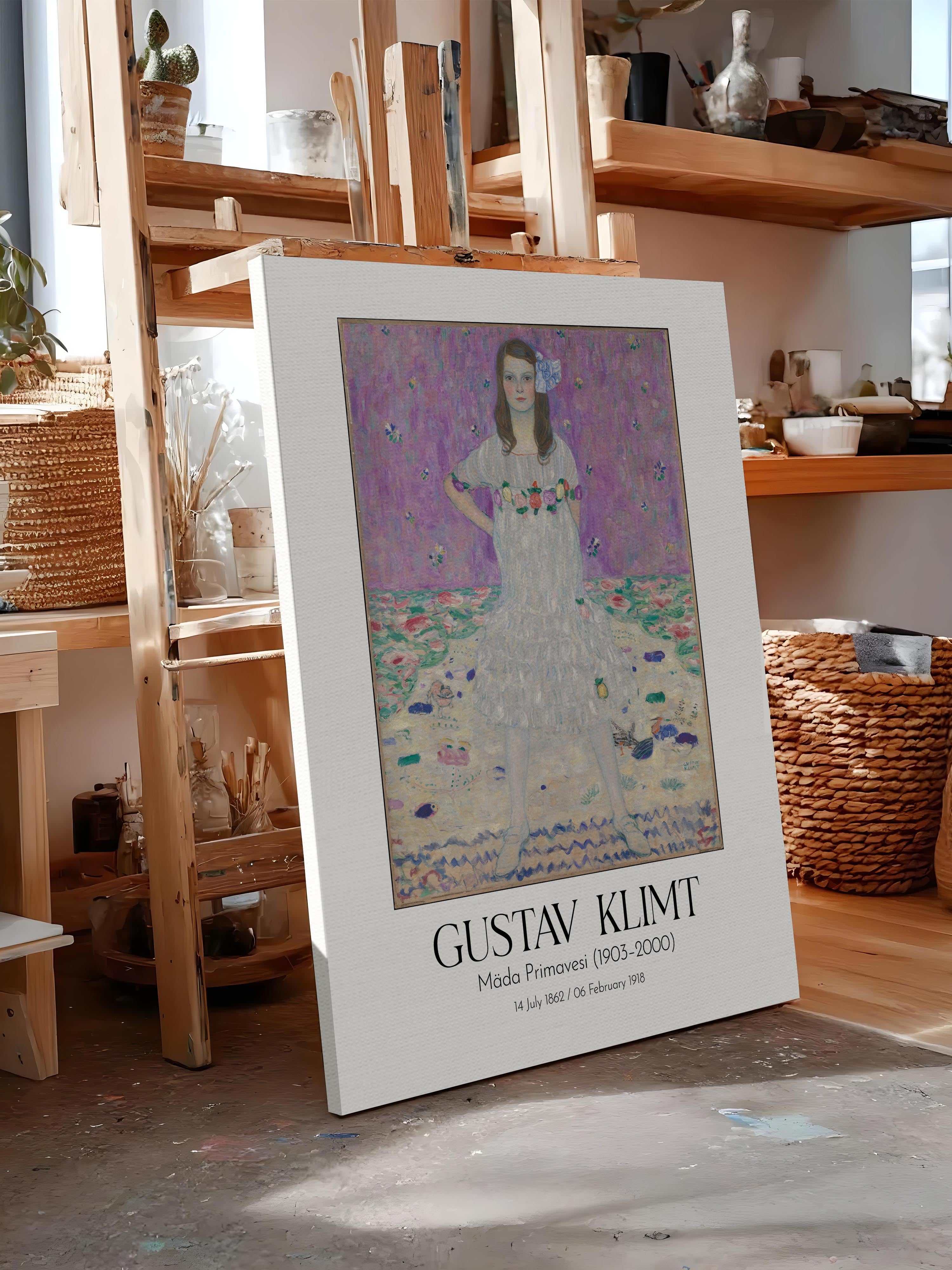 Gustav Klimt - Mäda Primavesi (1903–2000), Kanvas Tablo, Sanat Serisi NO:111996