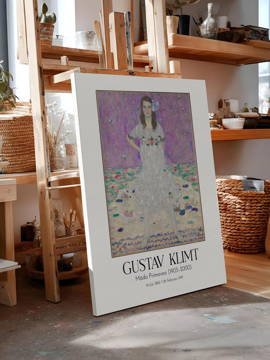 Gustav Klimt - Mäda Primavesi (1903–2000), Kanvas Tablo, Sanat Serisi NO:111996