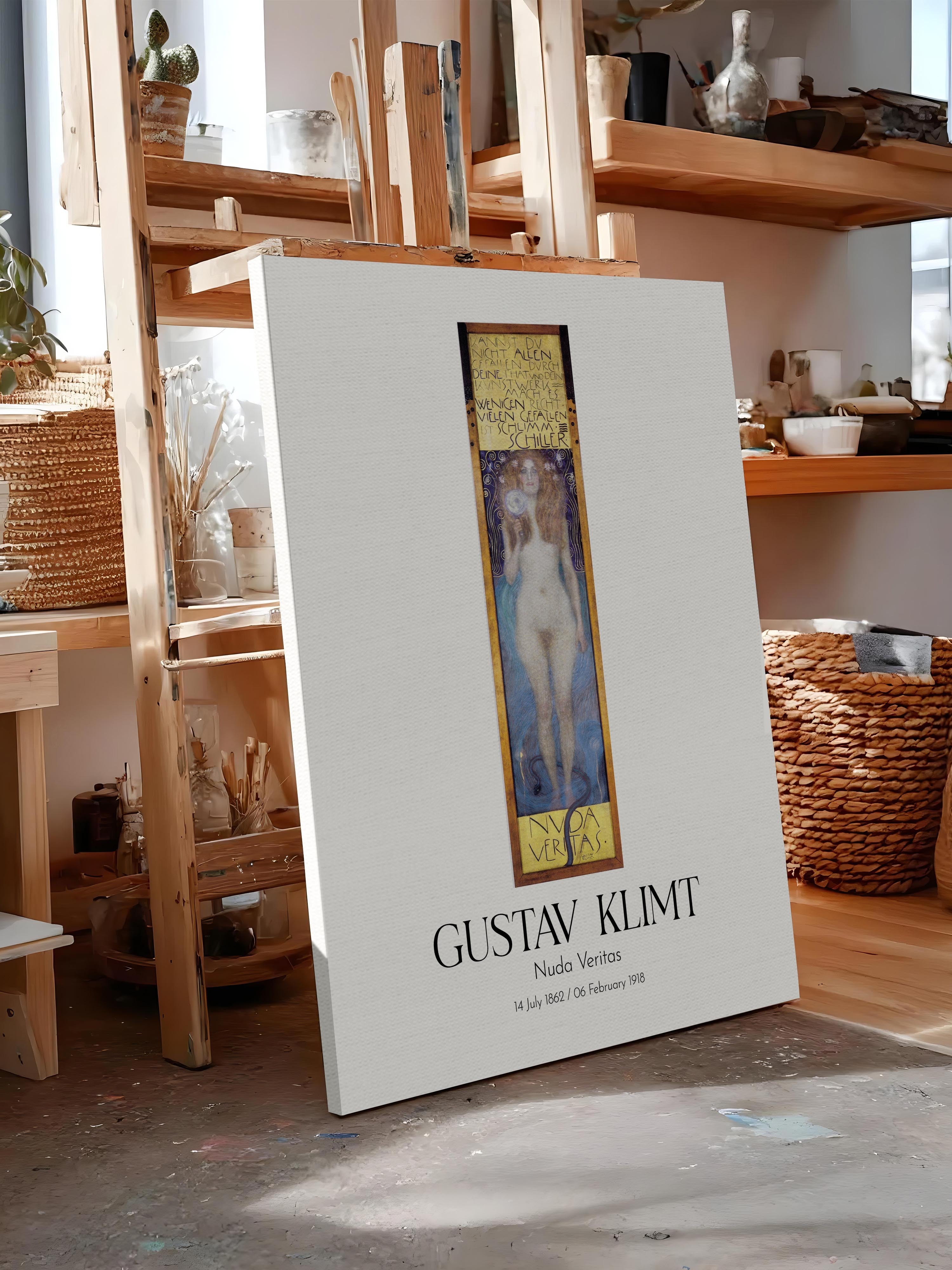 Gustav Klimt - Nuda Veritas, Kanvas Tablo, Sanat Serisi NO:111997