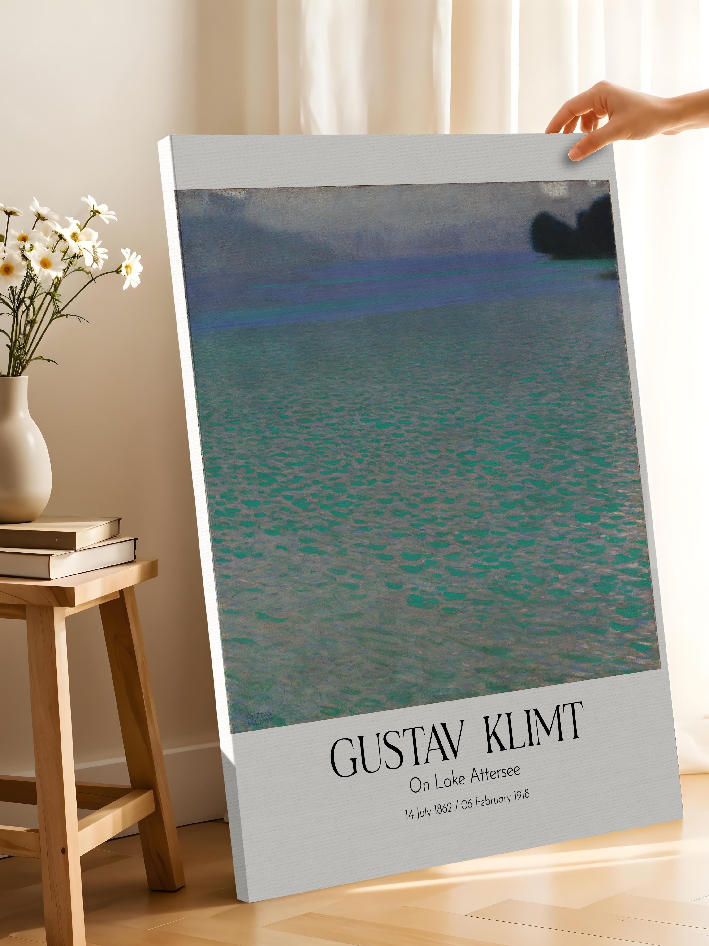 Gustav Klimt - On Lake Attersee, Kanvas Tablo, Sanat Serisi NO:111980