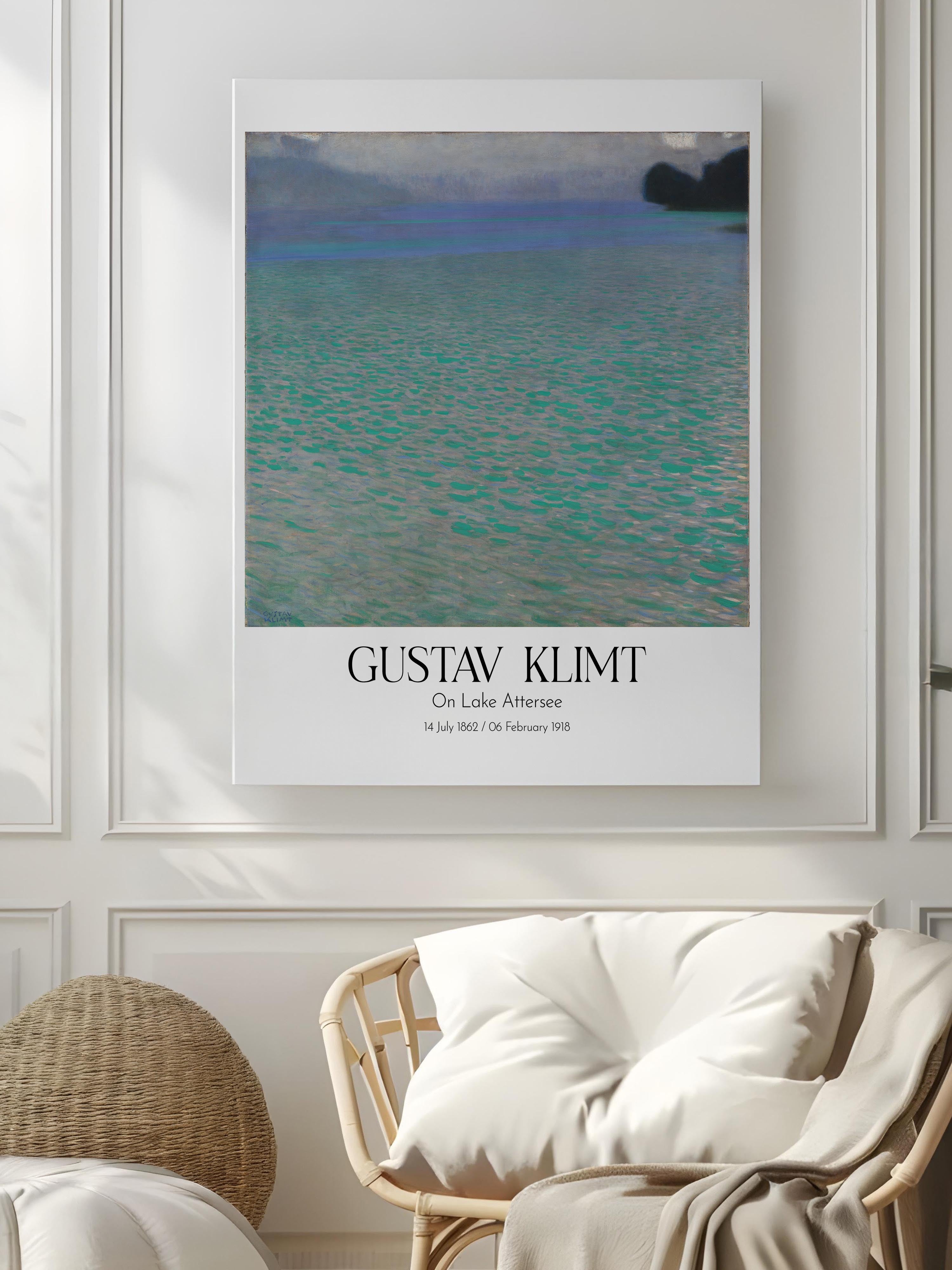 Gustav Klimt - On Lake Attersee, Kanvas Tablo, Sanat Serisi NO:111980