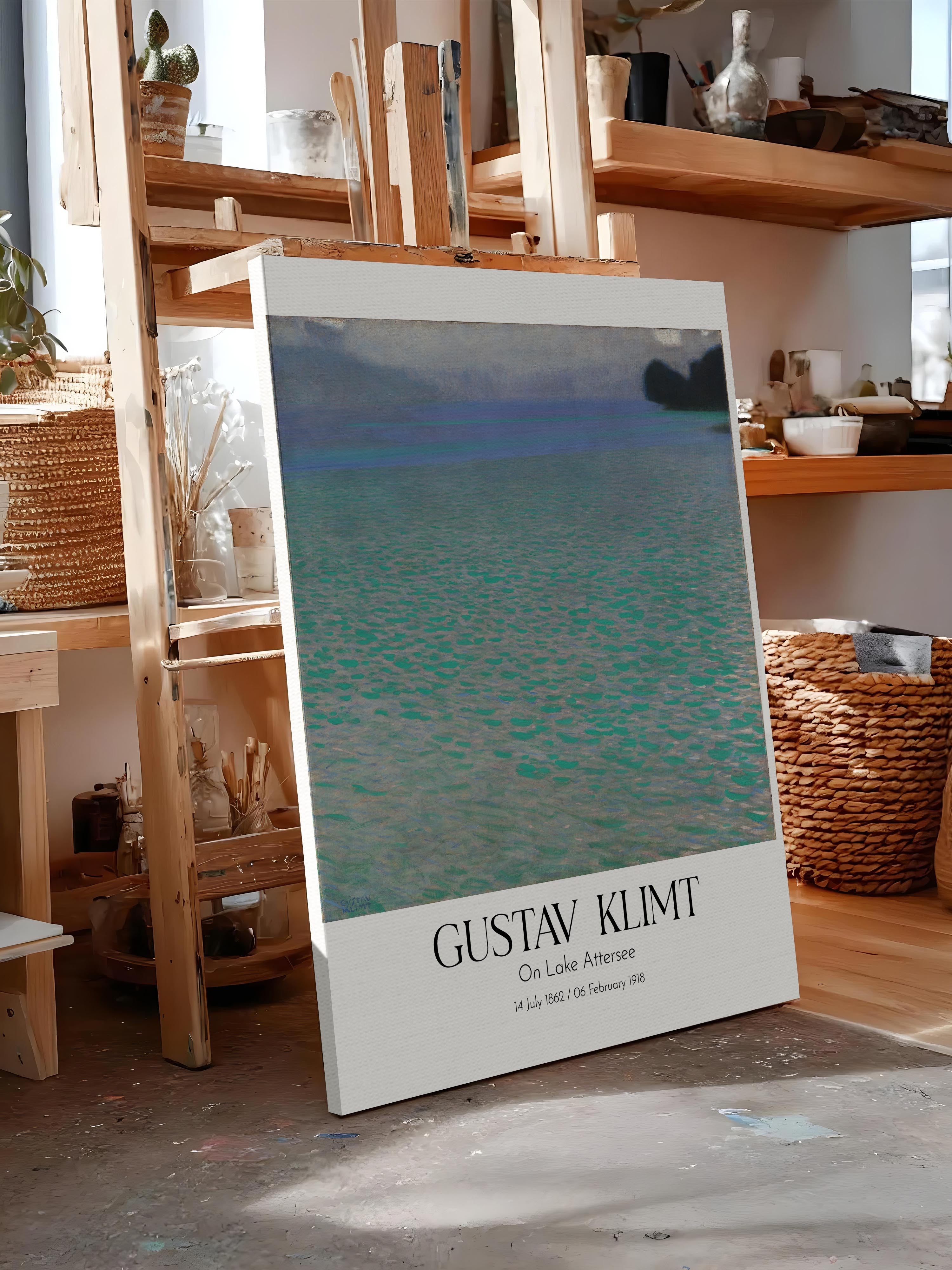 Gustav Klimt - On Lake Attersee, Kanvas Tablo, Sanat Serisi NO:111980