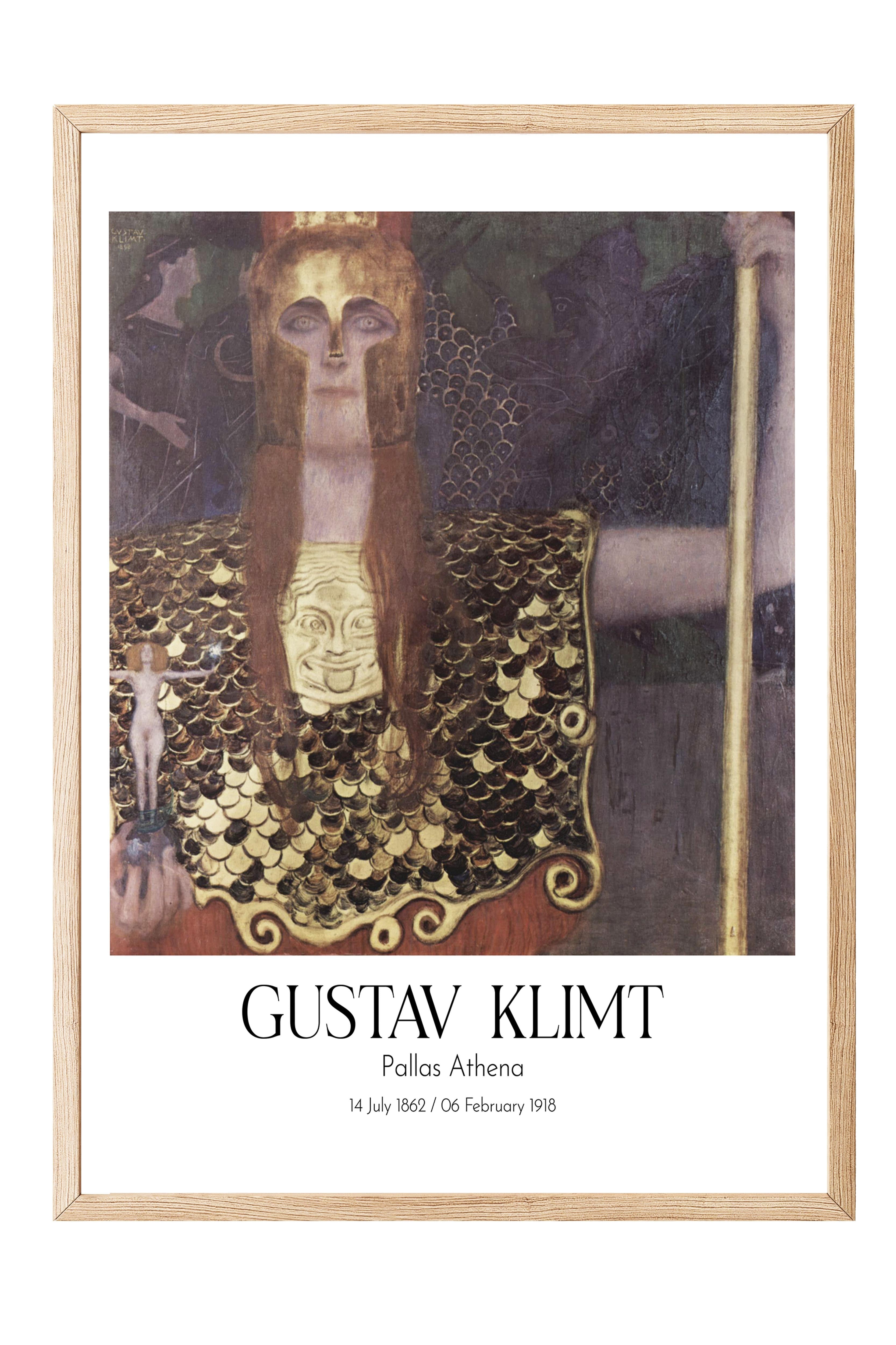 Gustav Klimt - Pallas Athena, Ahşap Çerçeveli Tablo, Sanat Serisi NO:111998
