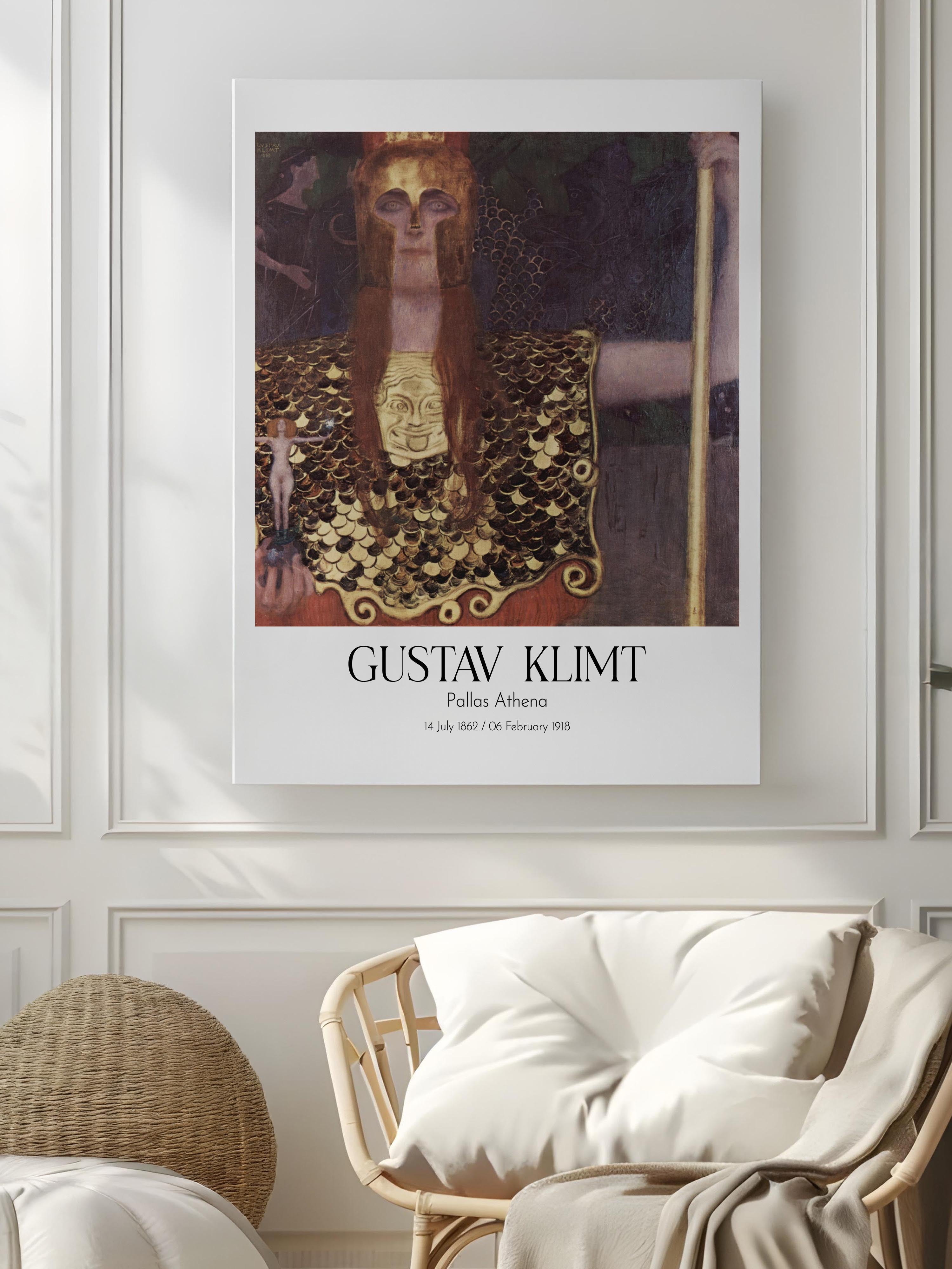 Gustav Klimt - Pallas Athena, Kanvas Tablo, Sanat Serisi NO:111998