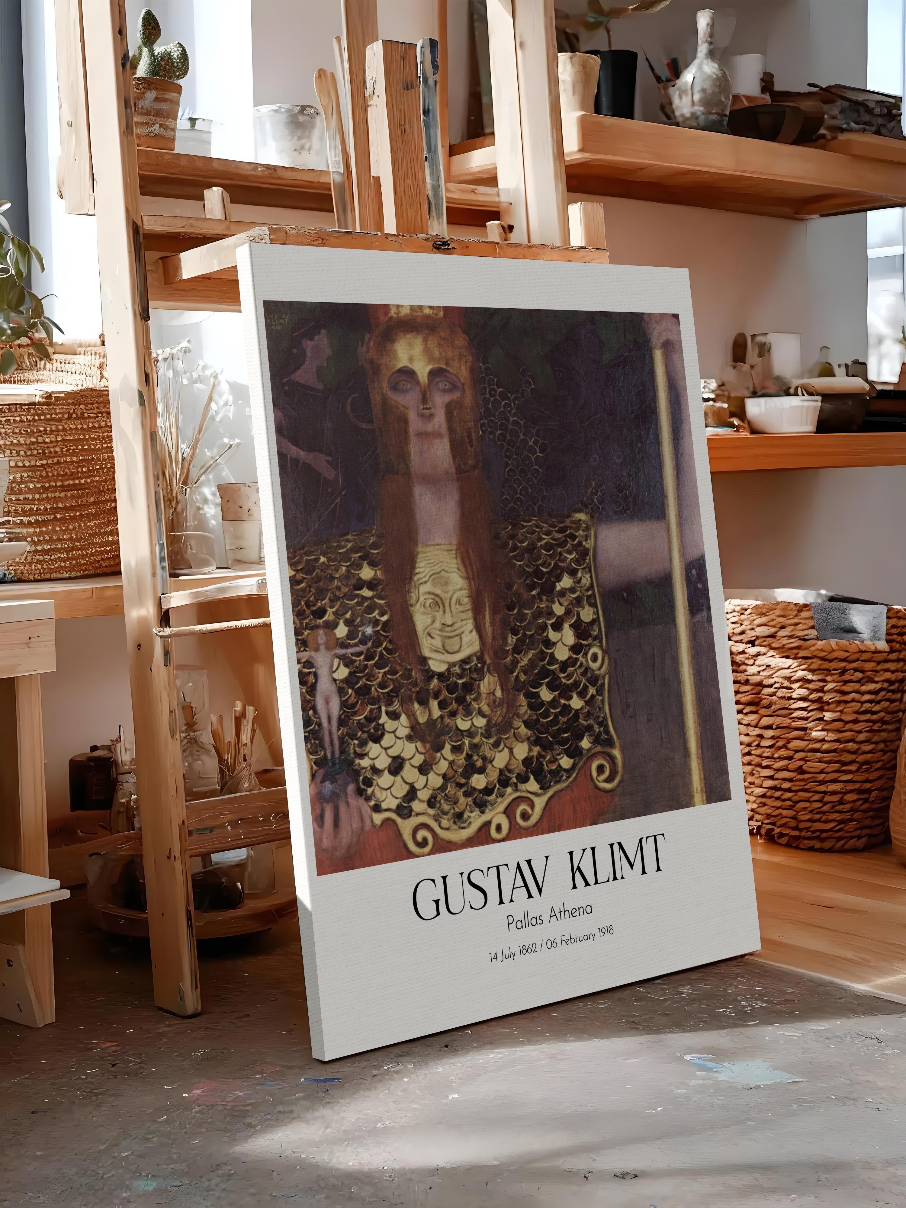 Gustav Klimt - Pallas Athena, Kanvas Tablo, Sanat Serisi NO:111998