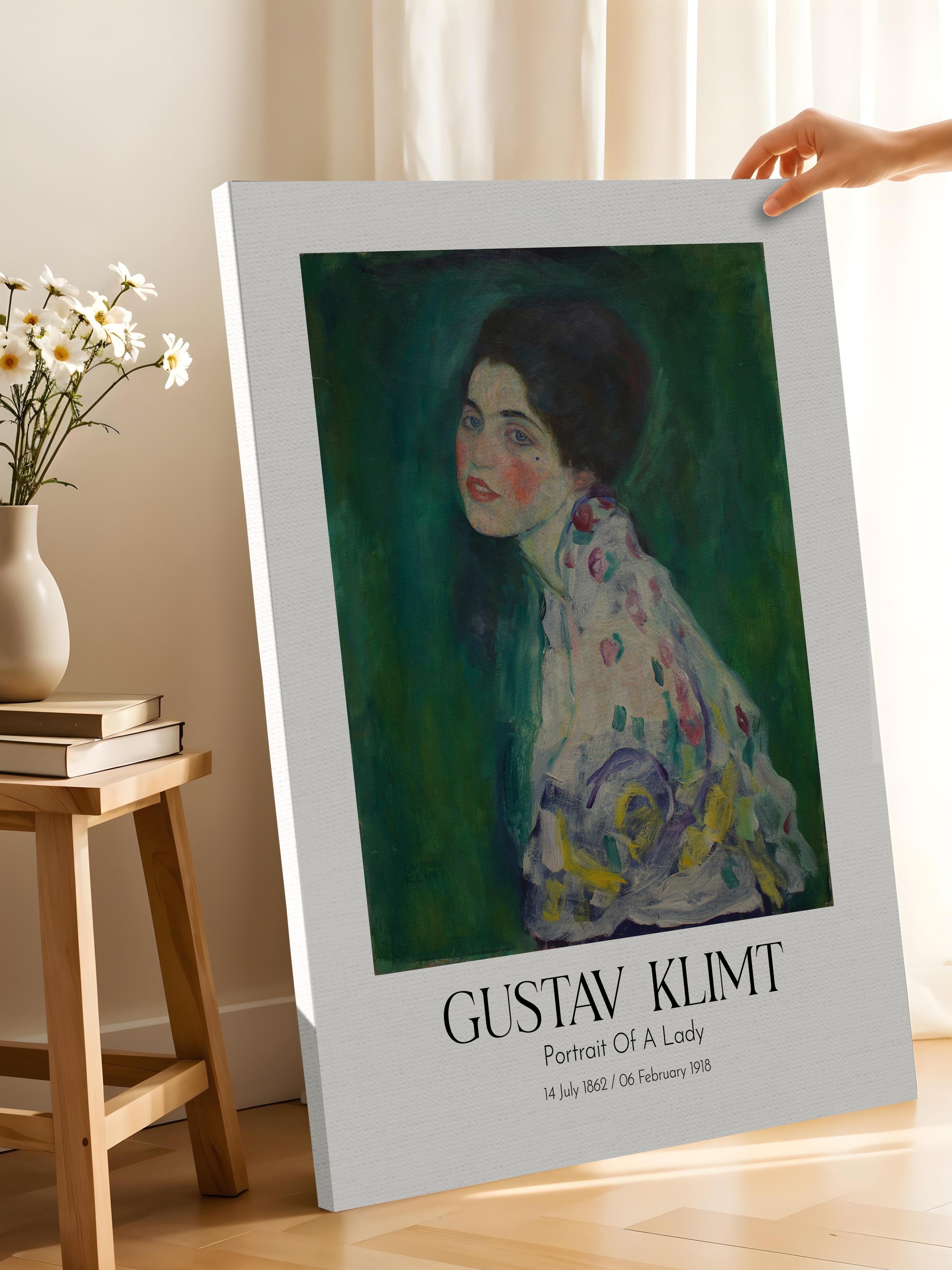 Gustav Klimt - Portrait Of A Lady, Kanvas Tablo, Sanat Serisi NO:111981