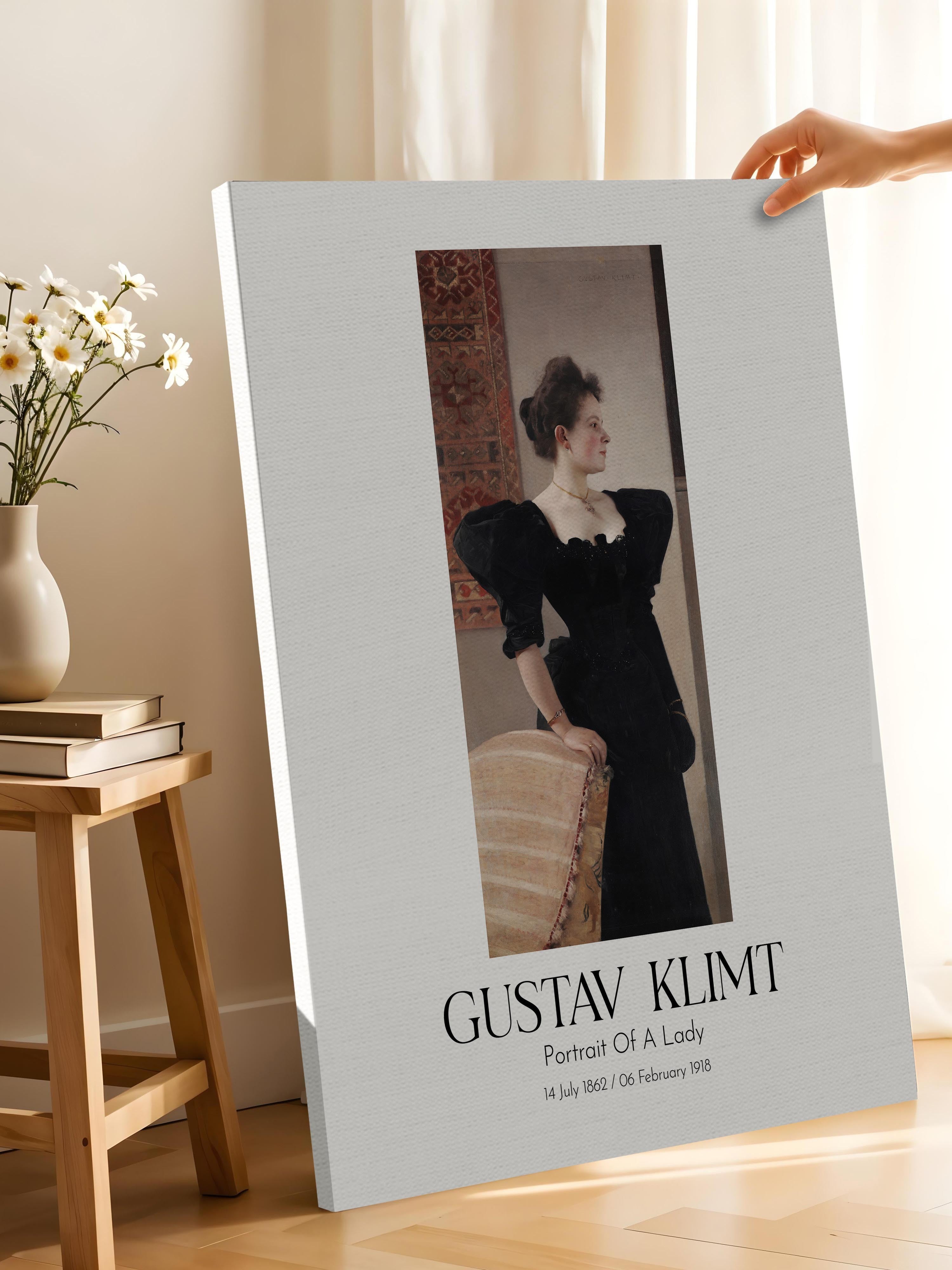 Gustav Klimt - Portrait Of A Lady, Kanvas Tablo, Sanat Serisi NO:112004