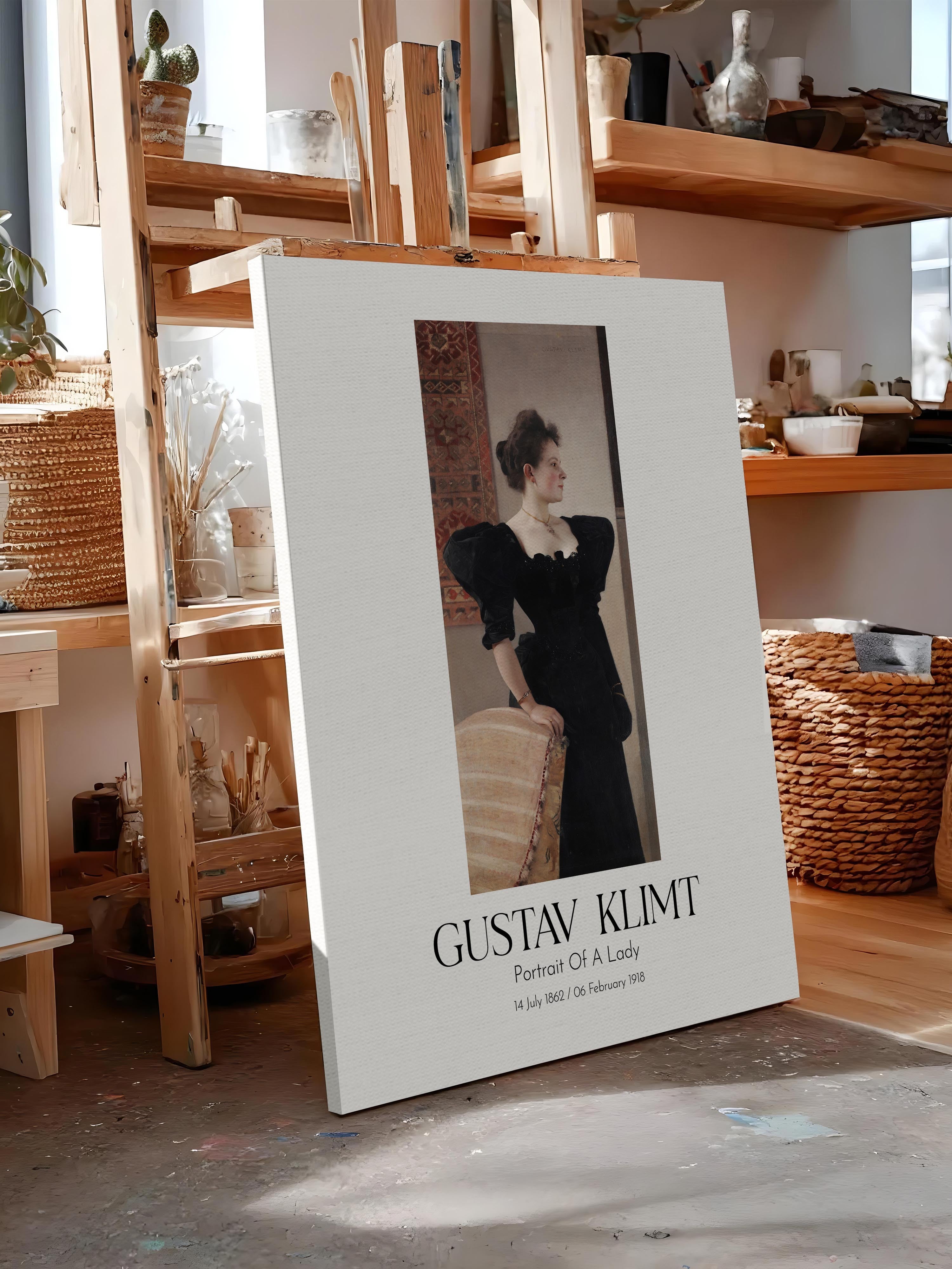 Gustav Klimt - Portrait Of A Lady, Kanvas Tablo, Sanat Serisi NO:112004