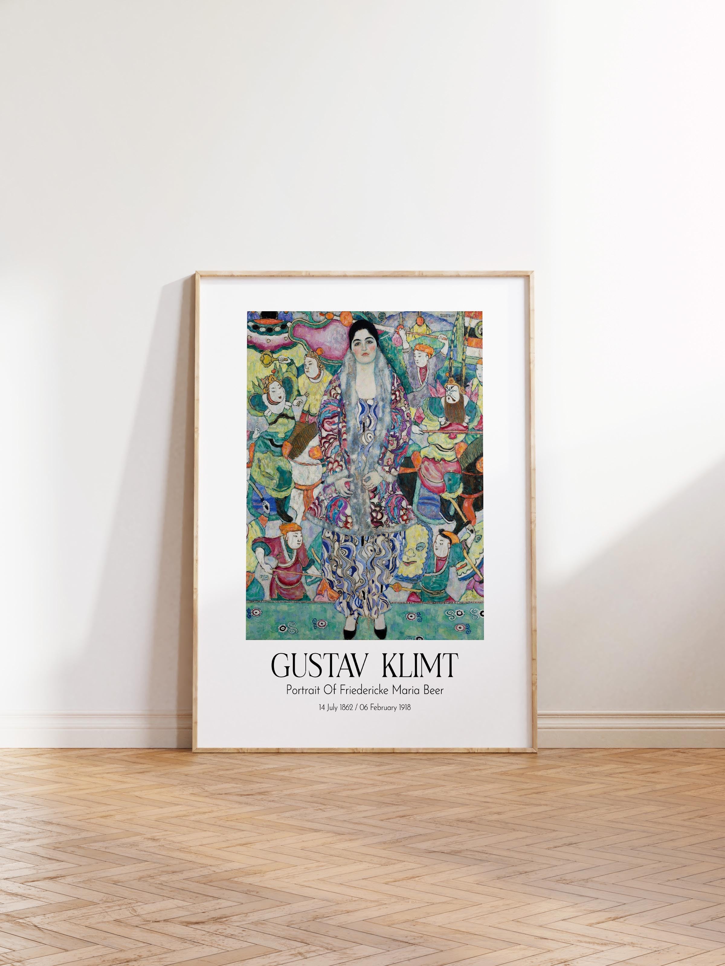 Gustav Klimt - Portrait Of Friedericke Maria Beer, Ahşap Çerçeveli Tablo, Sanat Serisi NO:111982