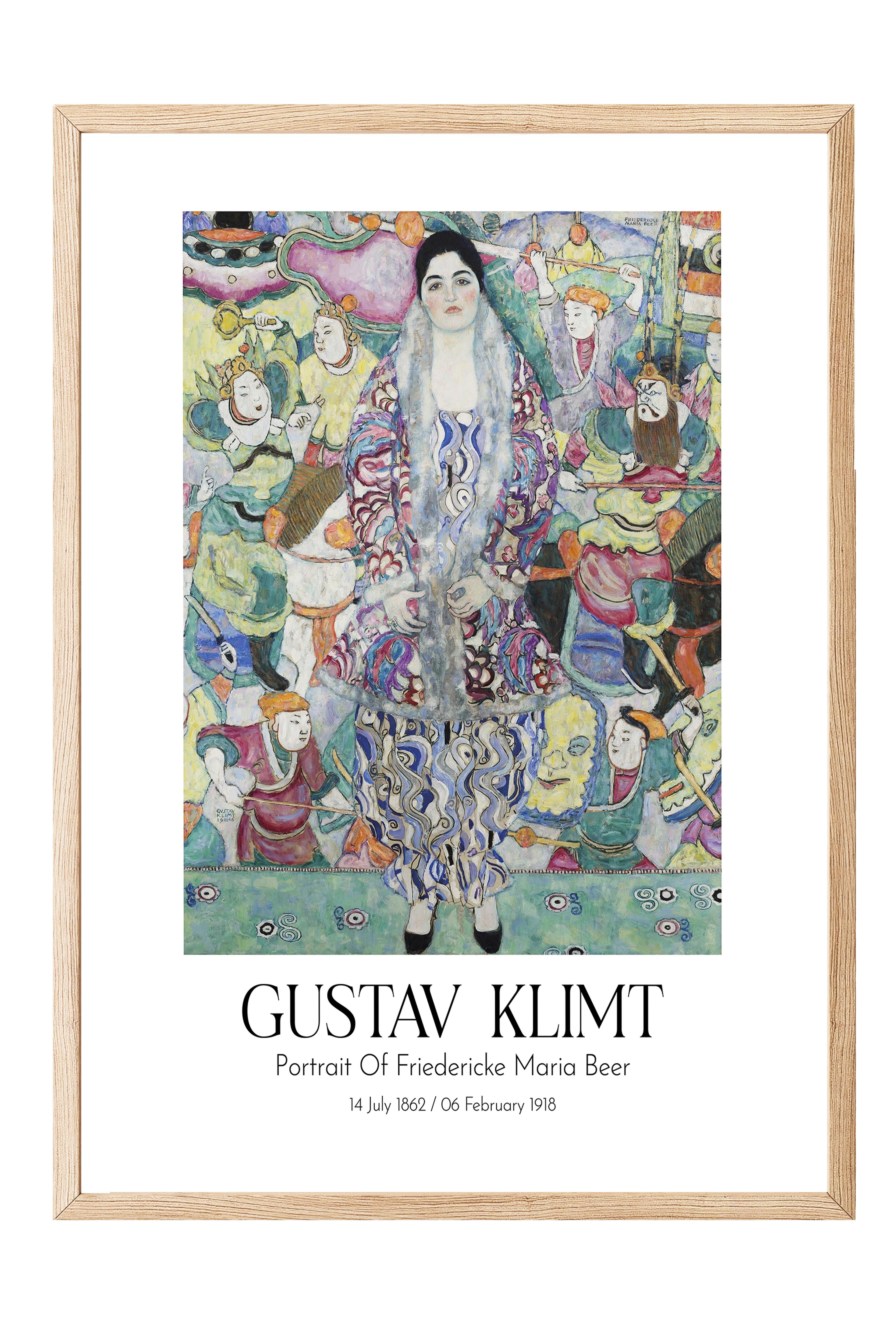 Gustav Klimt - Portrait Of Friedericke Maria Beer, Ahşap Çerçeveli Tablo, Sanat Serisi NO:111982