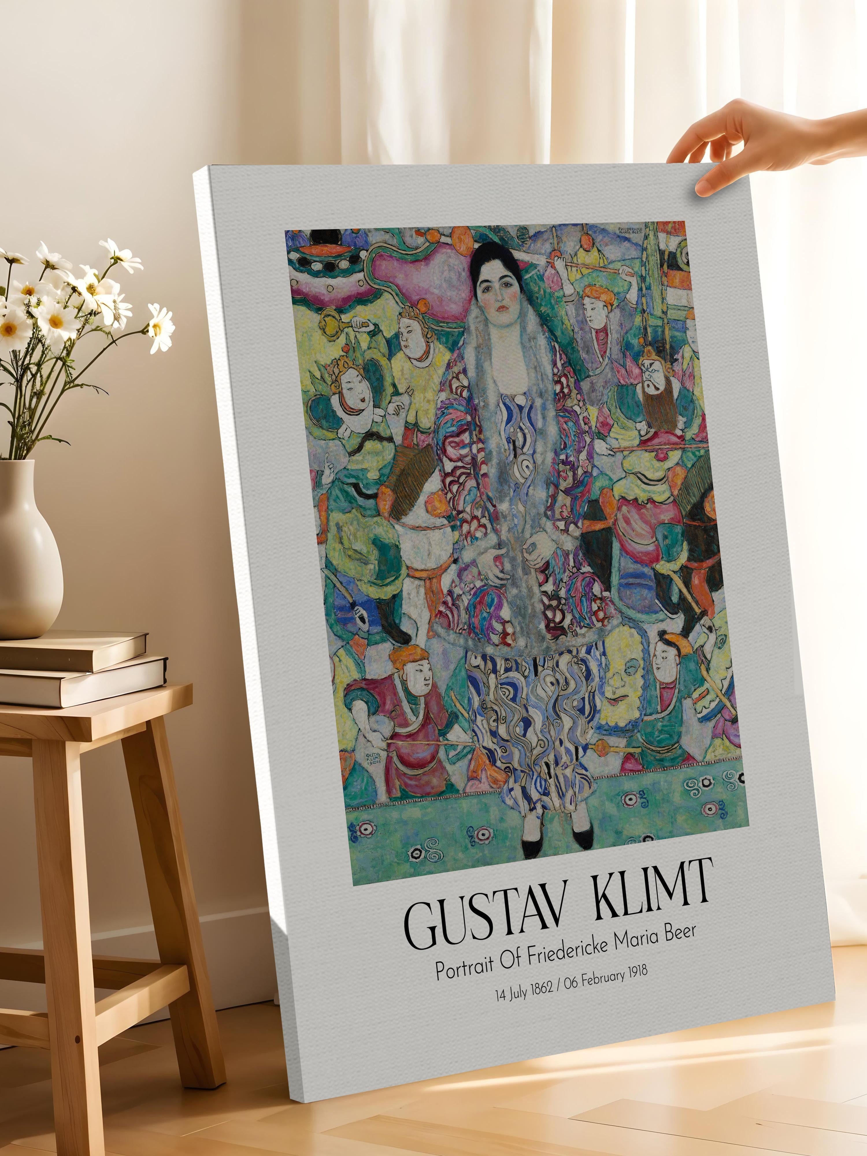 Gustav Klimt - Portrait Of Friedericke Maria Beer, Kanvas Tablo, Sanat Serisi NO:111982
