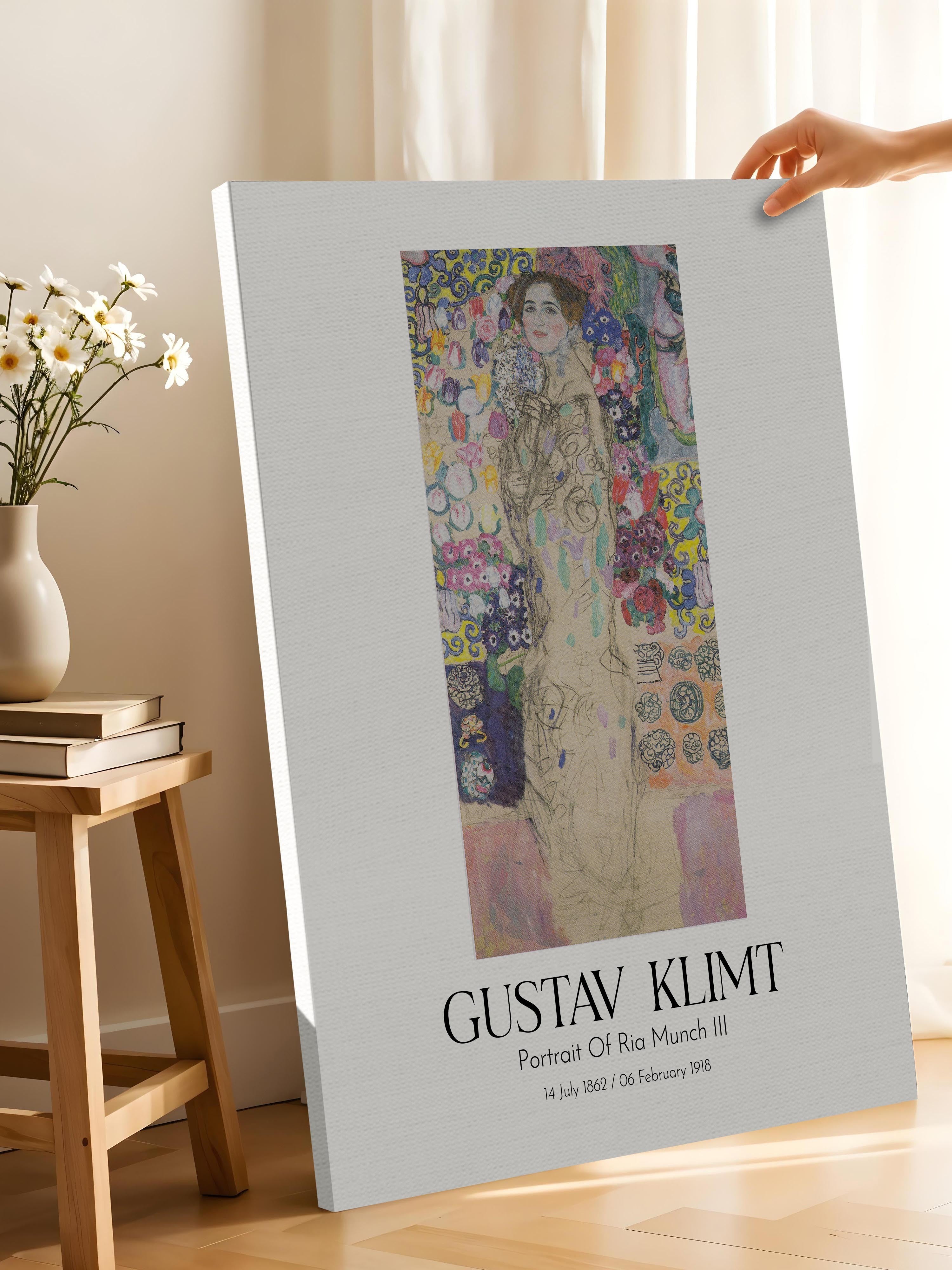 Gustav Klimt - Portrait Of Ria Munch III, Kanvas Tablo, Sanat Serisi NO:111993