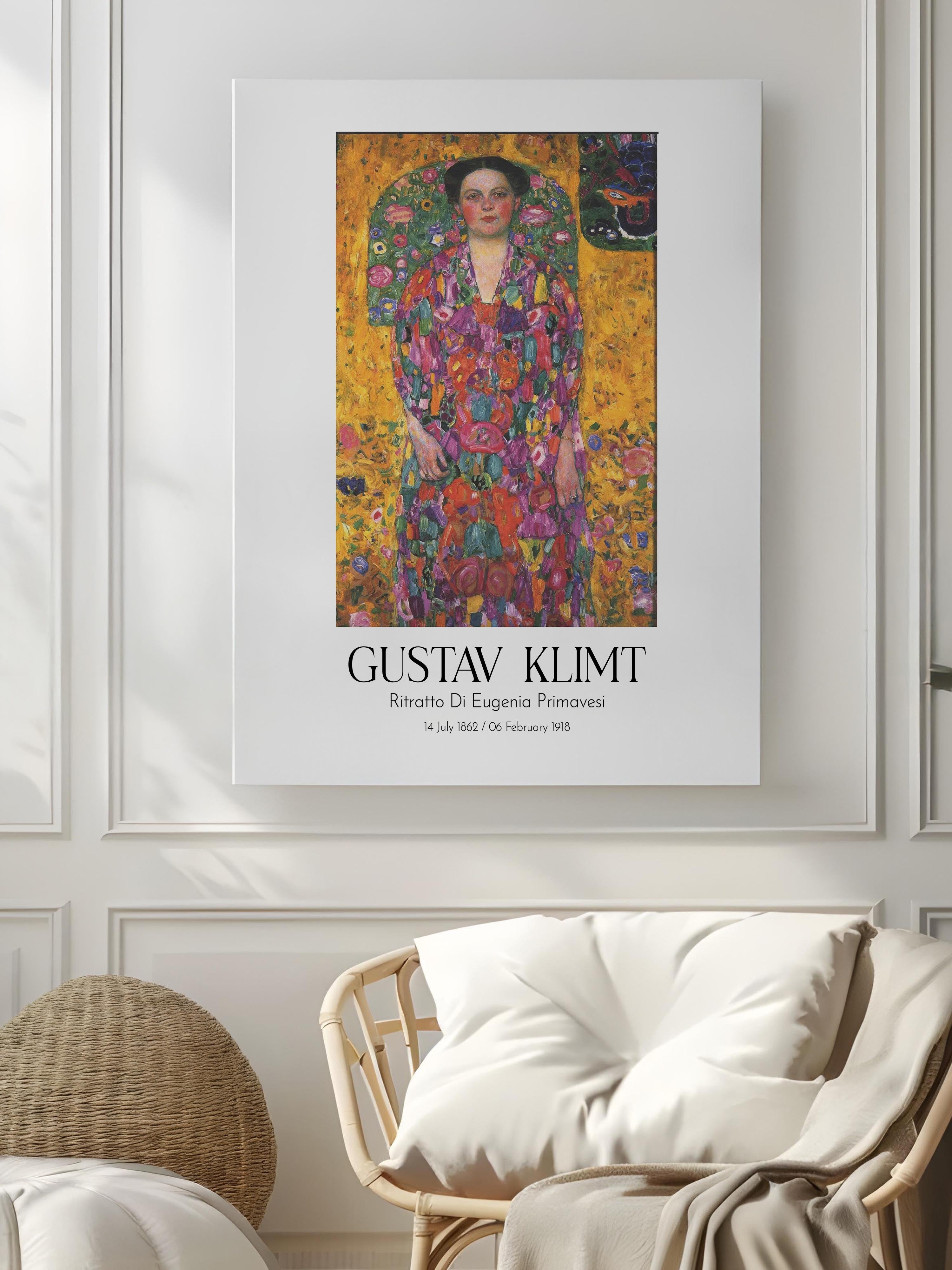 Gustav Klimt - Ritratto Di Eugenia Primavesi, Kanvas Tablo, Sanat Serisi NO:112001