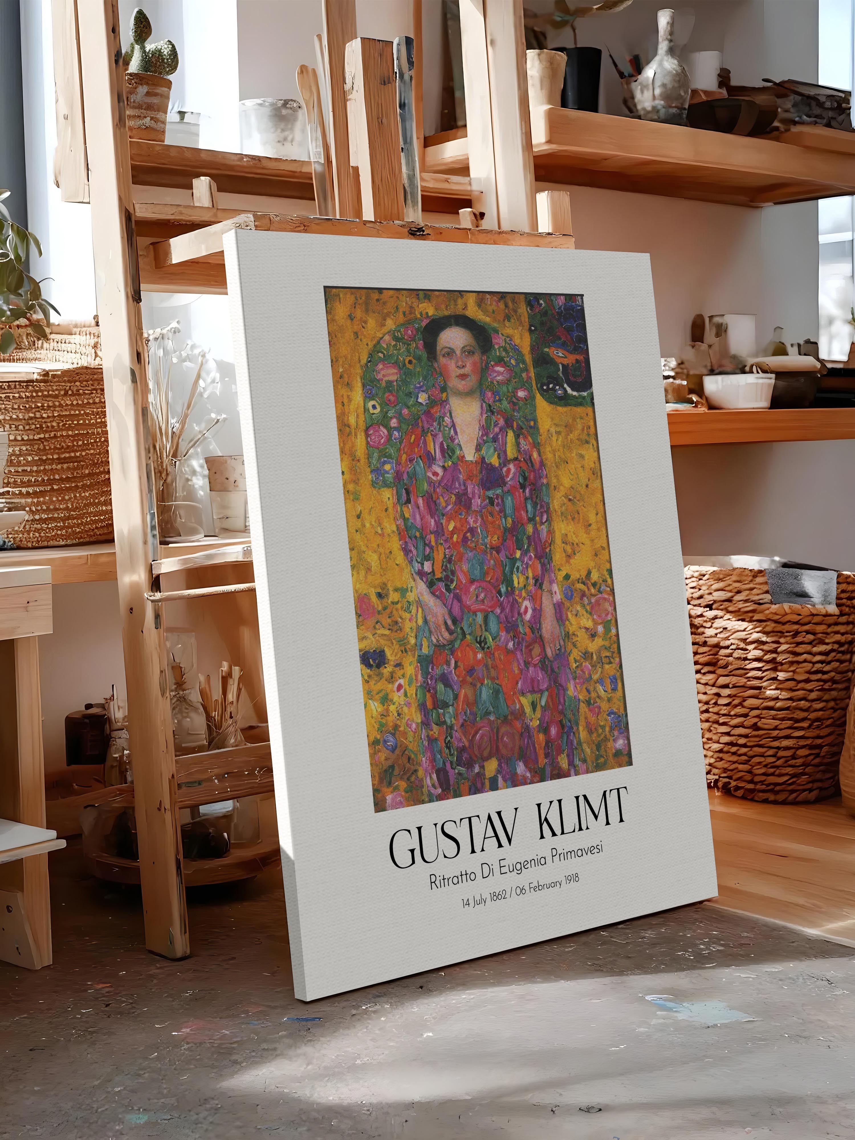 Gustav Klimt - Ritratto Di Eugenia Primavesi, Kanvas Tablo, Sanat Serisi NO:112001