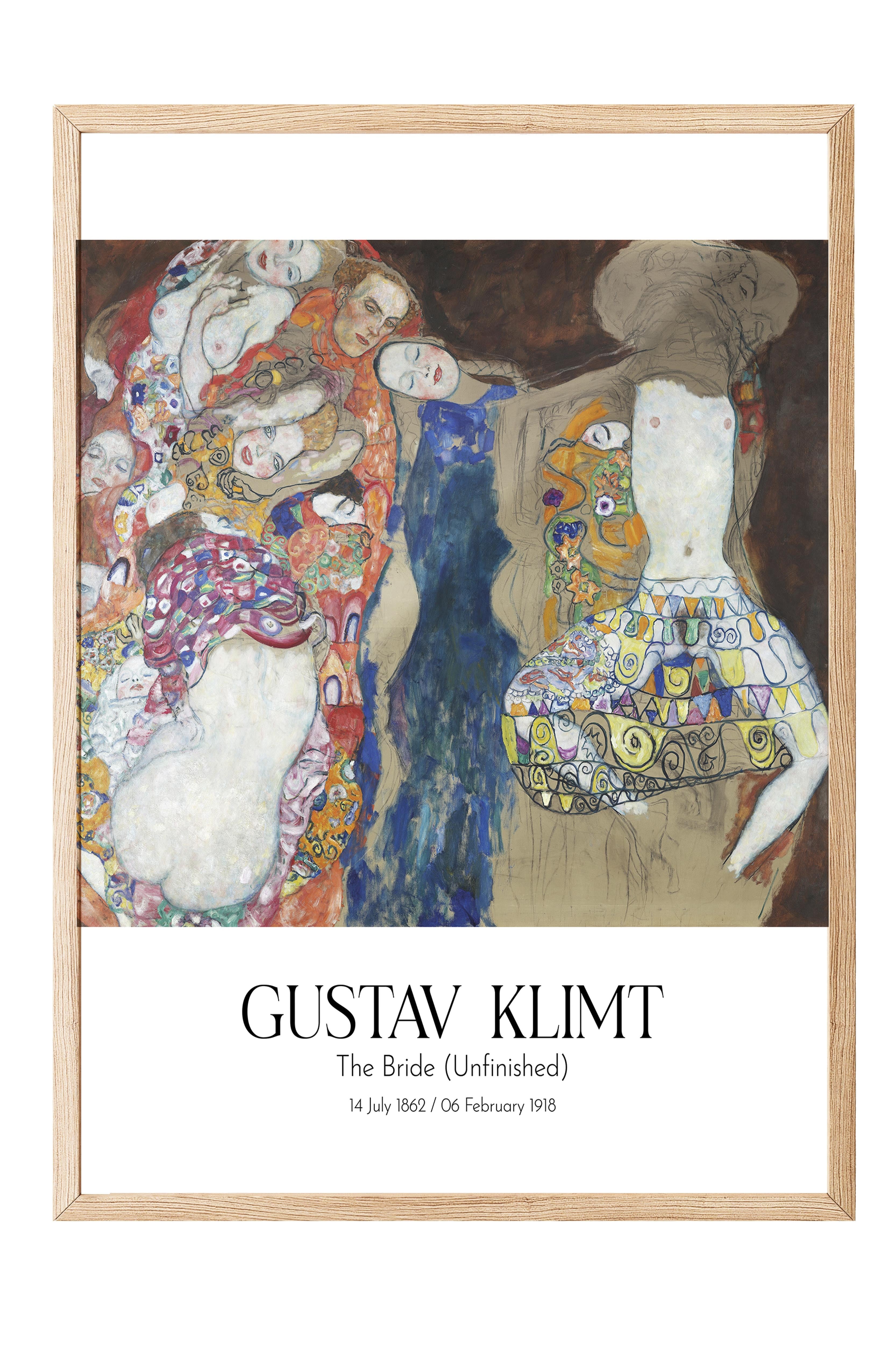 Gustav Klimt - The Bride (Unfinished), Ahşap Çerçeveli Tablo, Sanat Serisi NO:111984