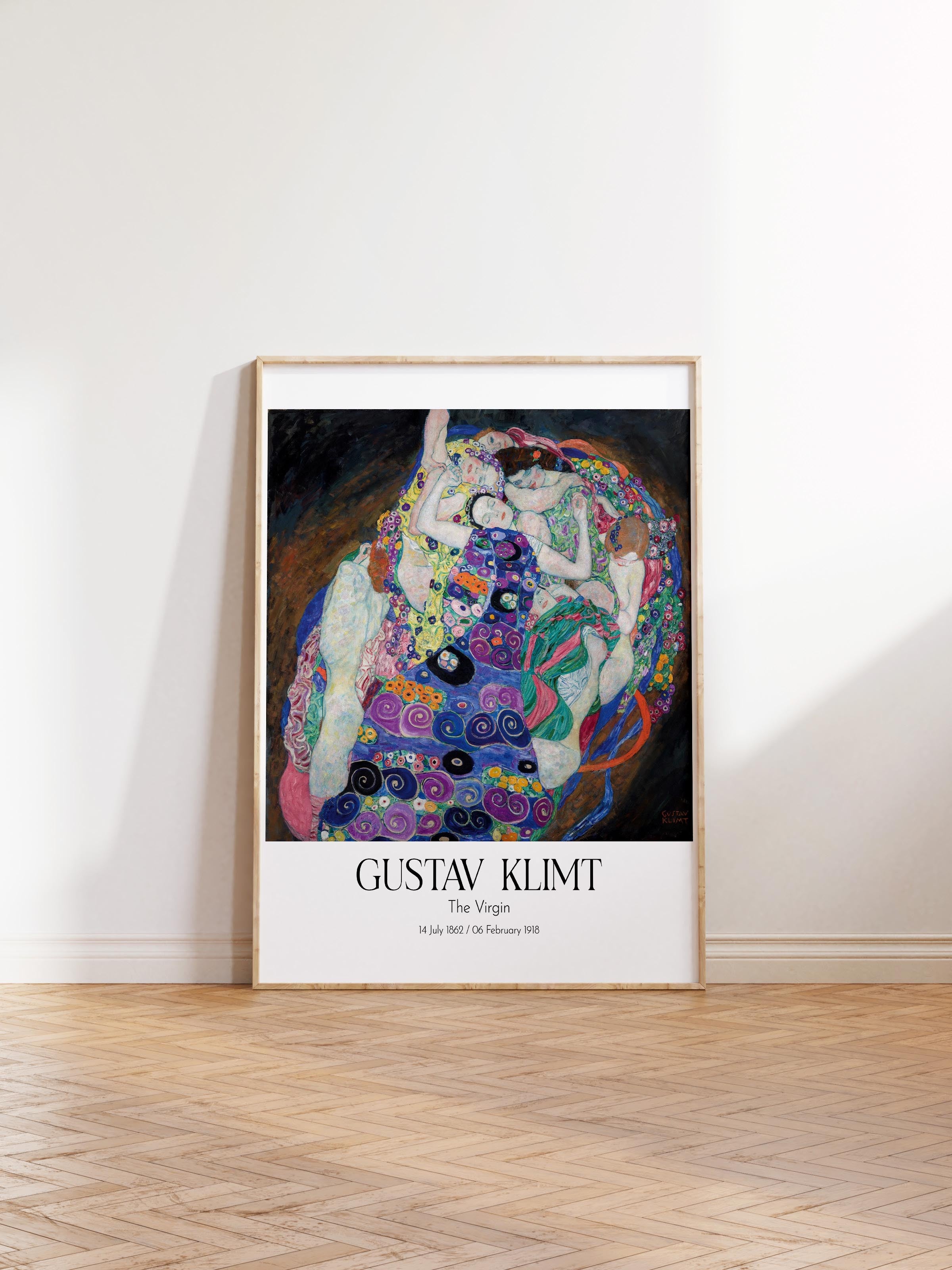 Gustav Klimt - The Virgin, Ahşap Çerçeveli Tablo, Sanat Serisi NO:111985