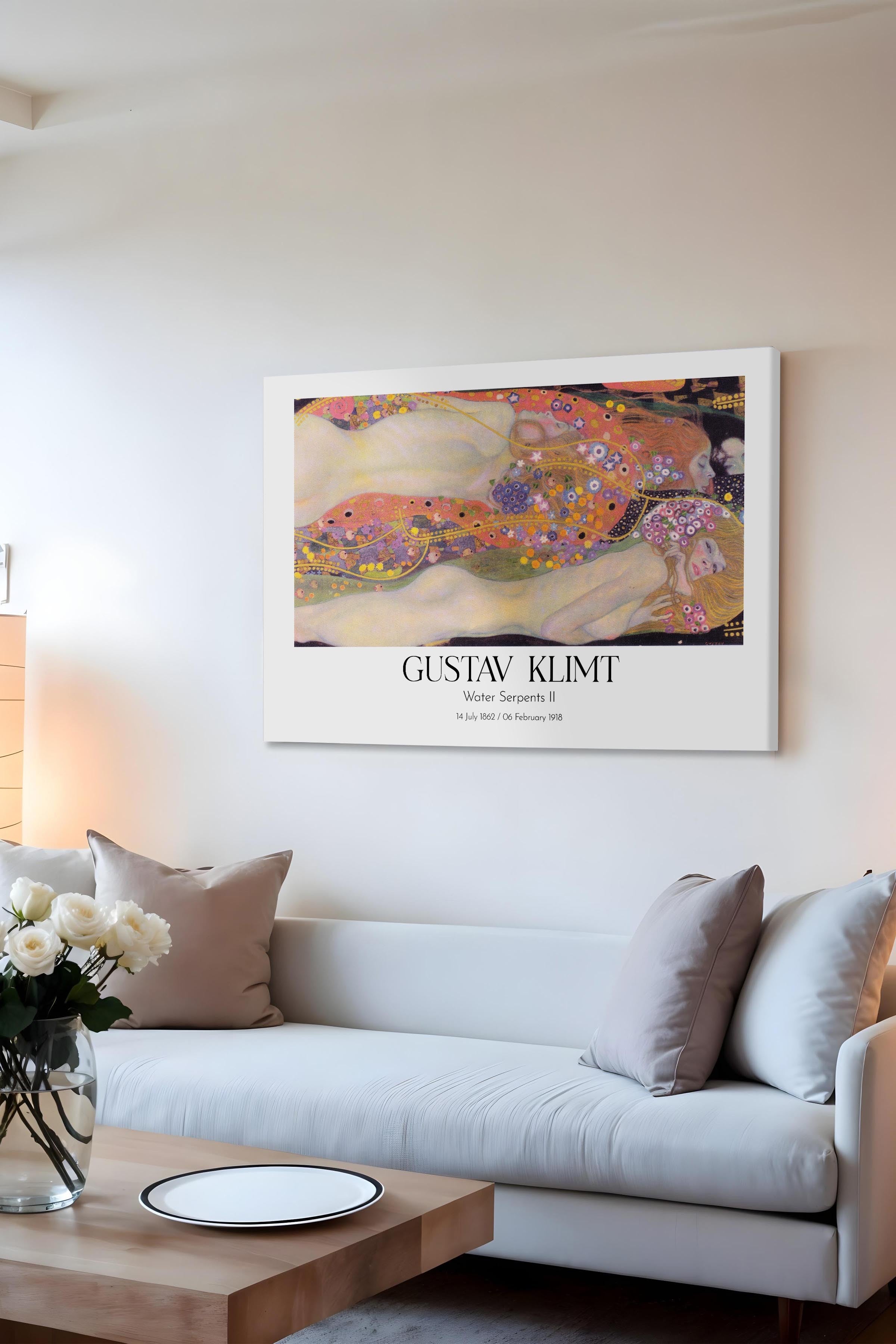 Gustav Klimt - Water Serpents Iı, Kanvas Tablo, Sanat Serisi NO:112005